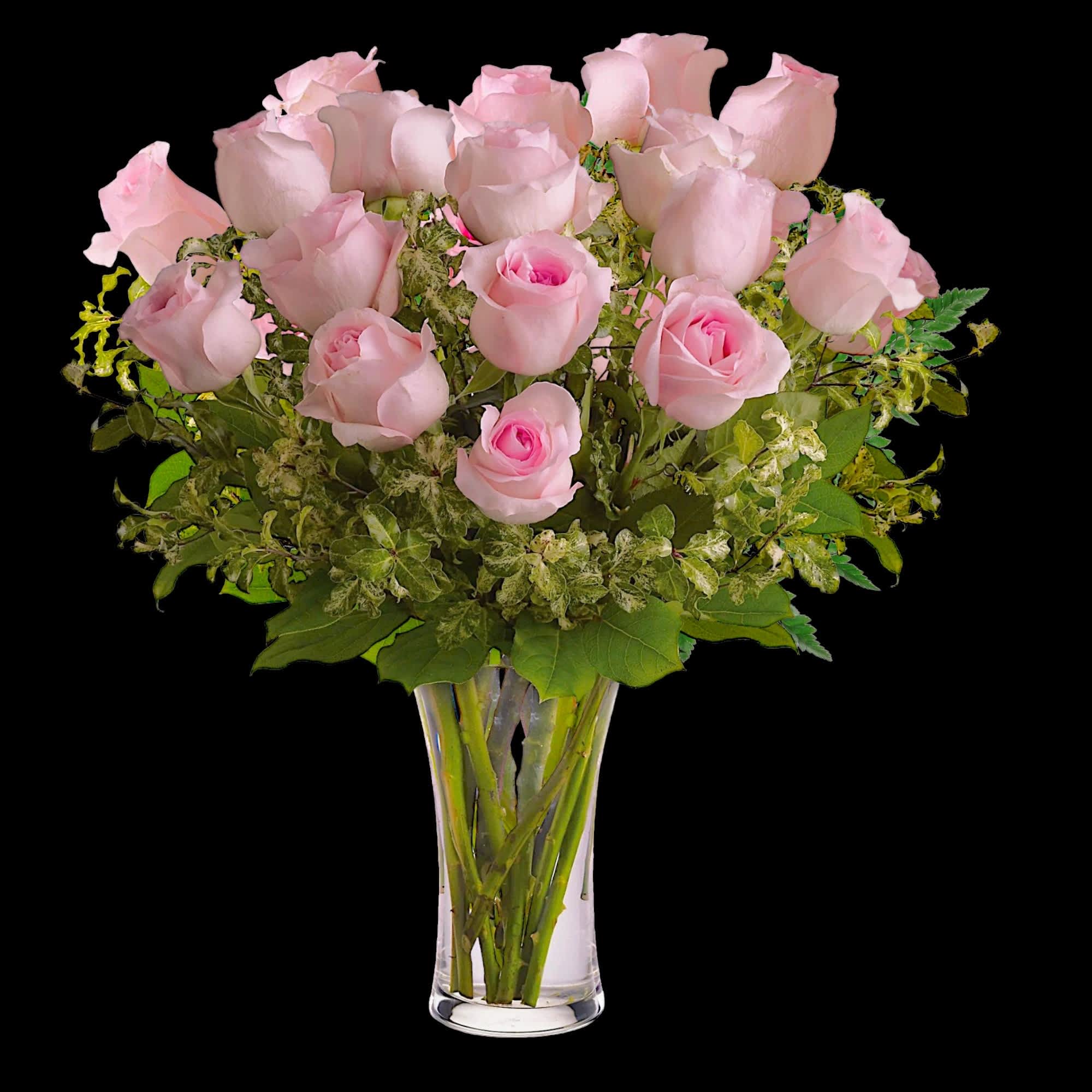 Pretty, pink and perfect. There&#039;s nothing like long-stemmed pink roses to show