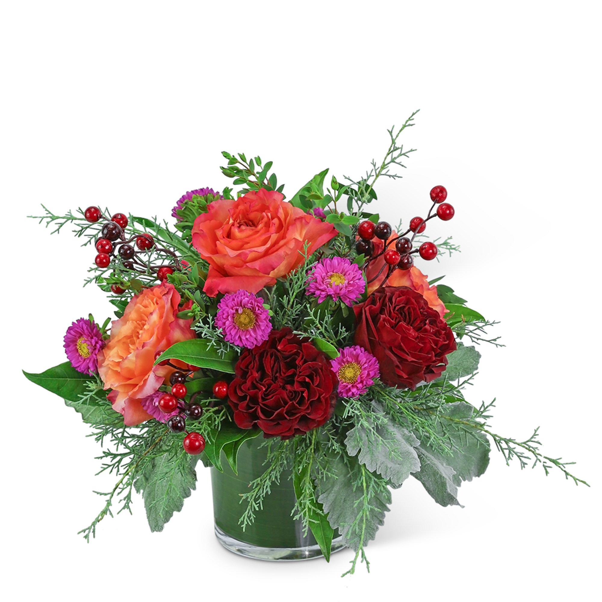 The vibrant colors in this arrangement are sure to brighten up any