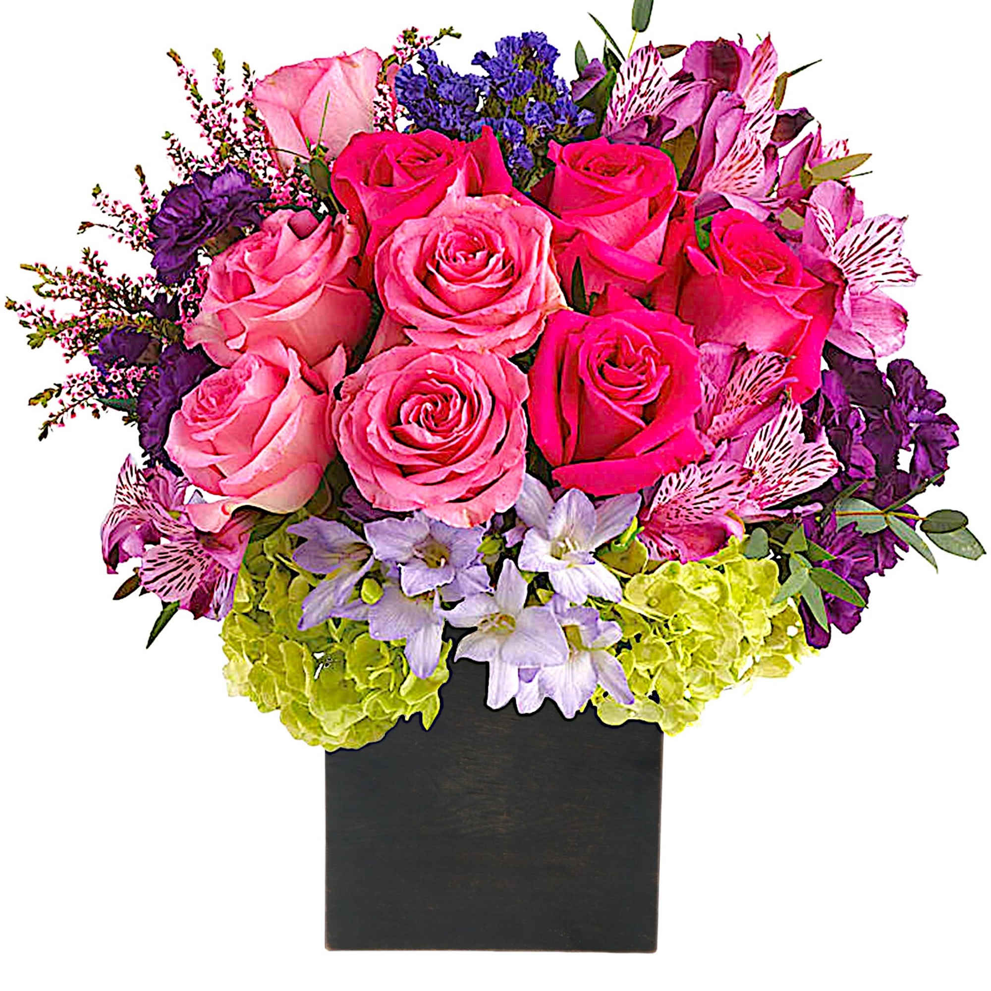 This exquisite mix of feminine blooms is like a breath of fresh