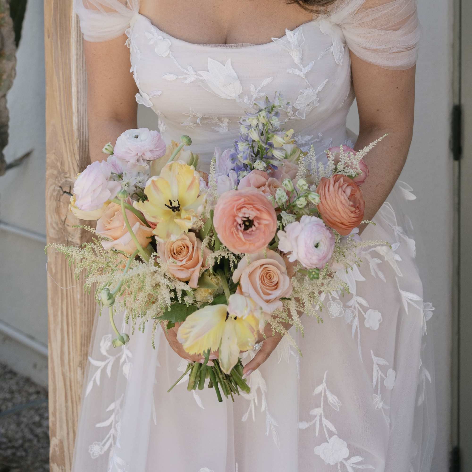 - Brighten your day with a bouquet of soft yet vibrant garden