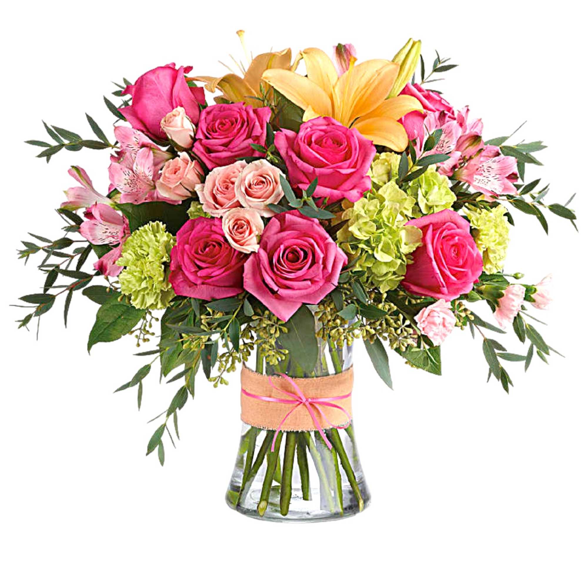 Put a spring in their step with this beautifully blushing bouquet of