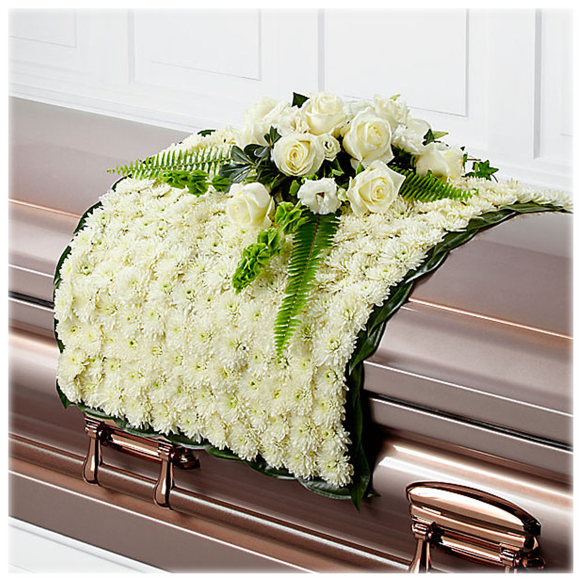 "
The FTD Blanket of Flowers is a beautiful adornment for the top "
The FTD Blanket of Flowers is a beautiful adornment for the top