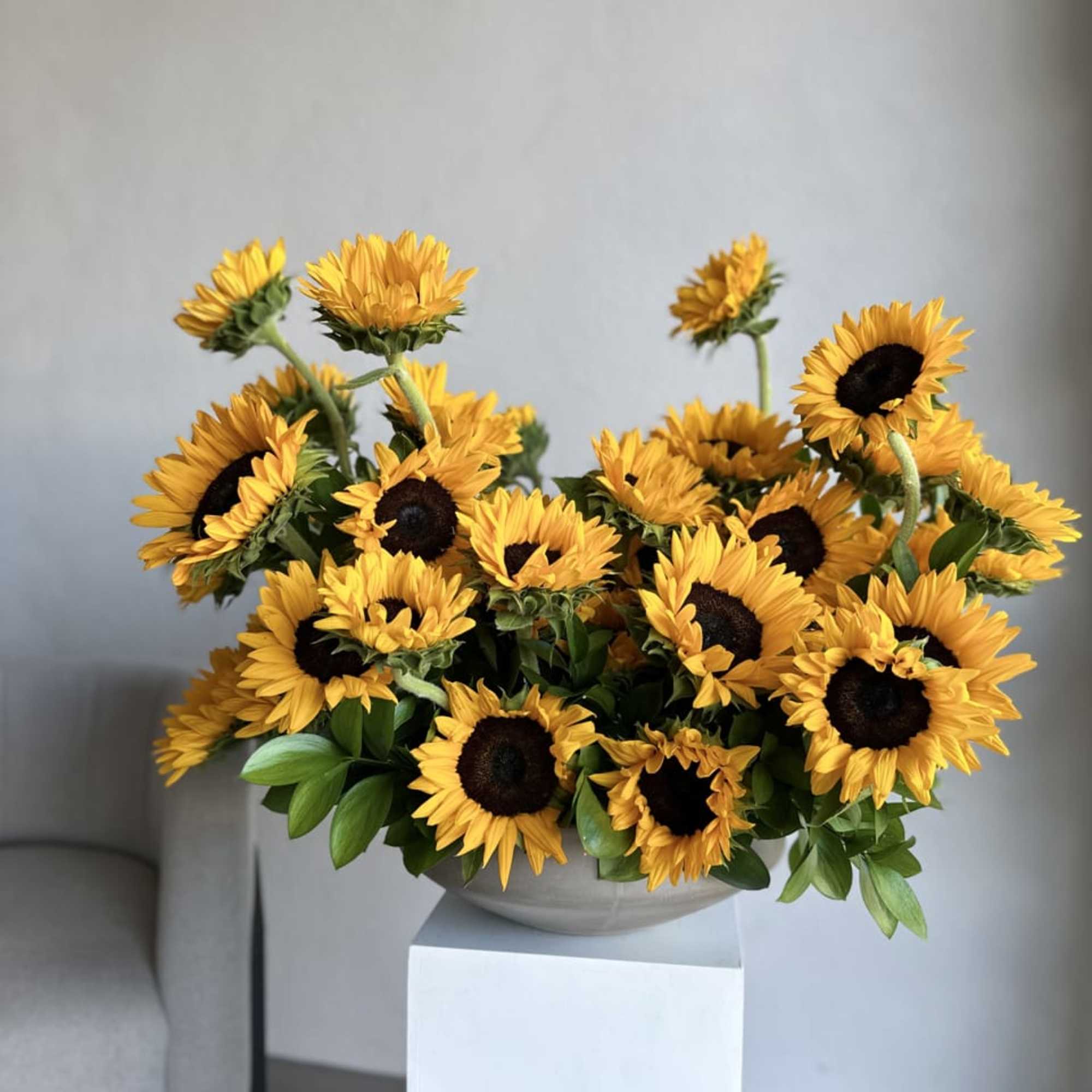 45-50 sunflowers 

This breathtaking arrangement includes sunflowers 
Perfect for any occasion.

Arrangement includes: