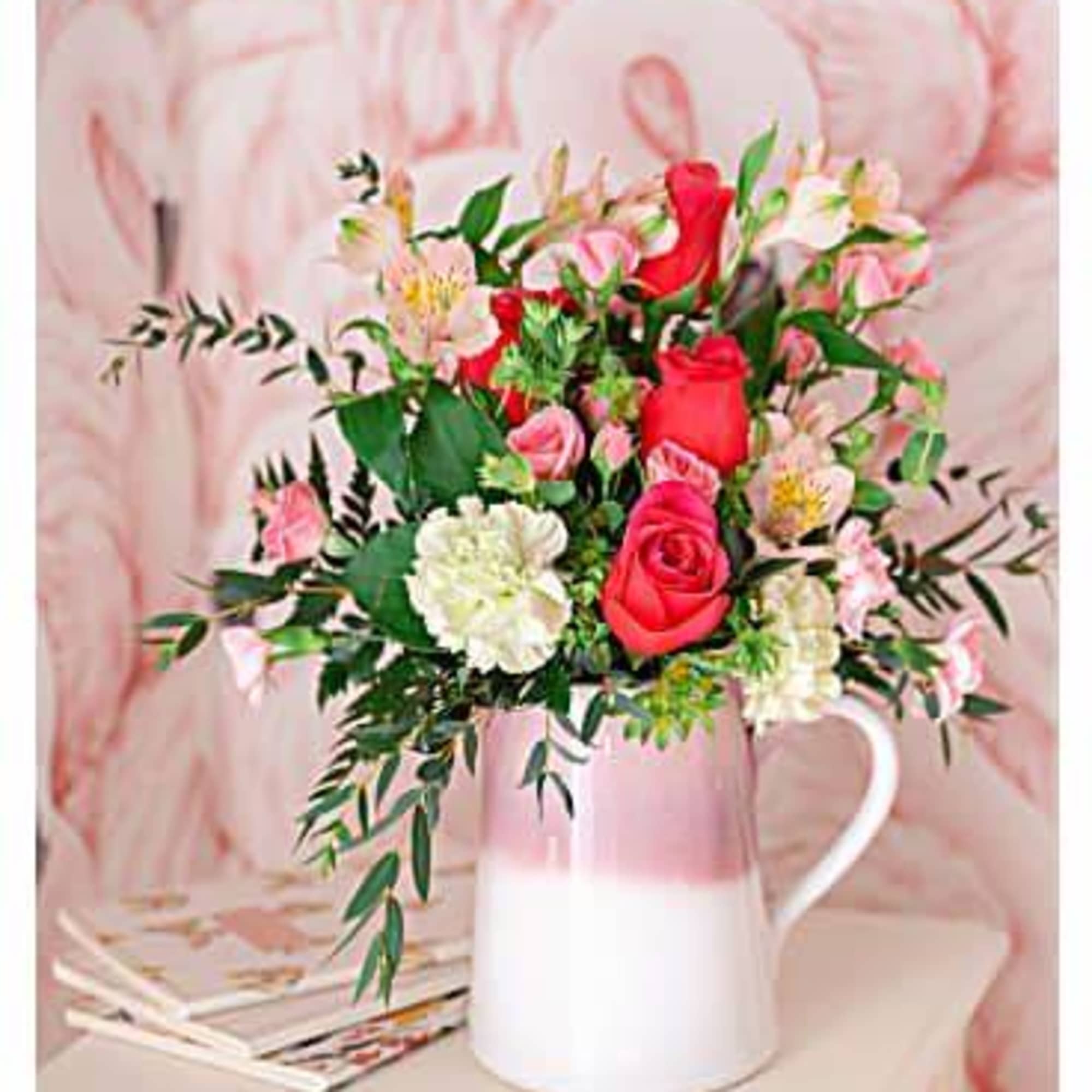 Make their heart flutter with an extra special delivery! Hot pink roses Make their heart flutter with an extra special delivery! Hot pink roses