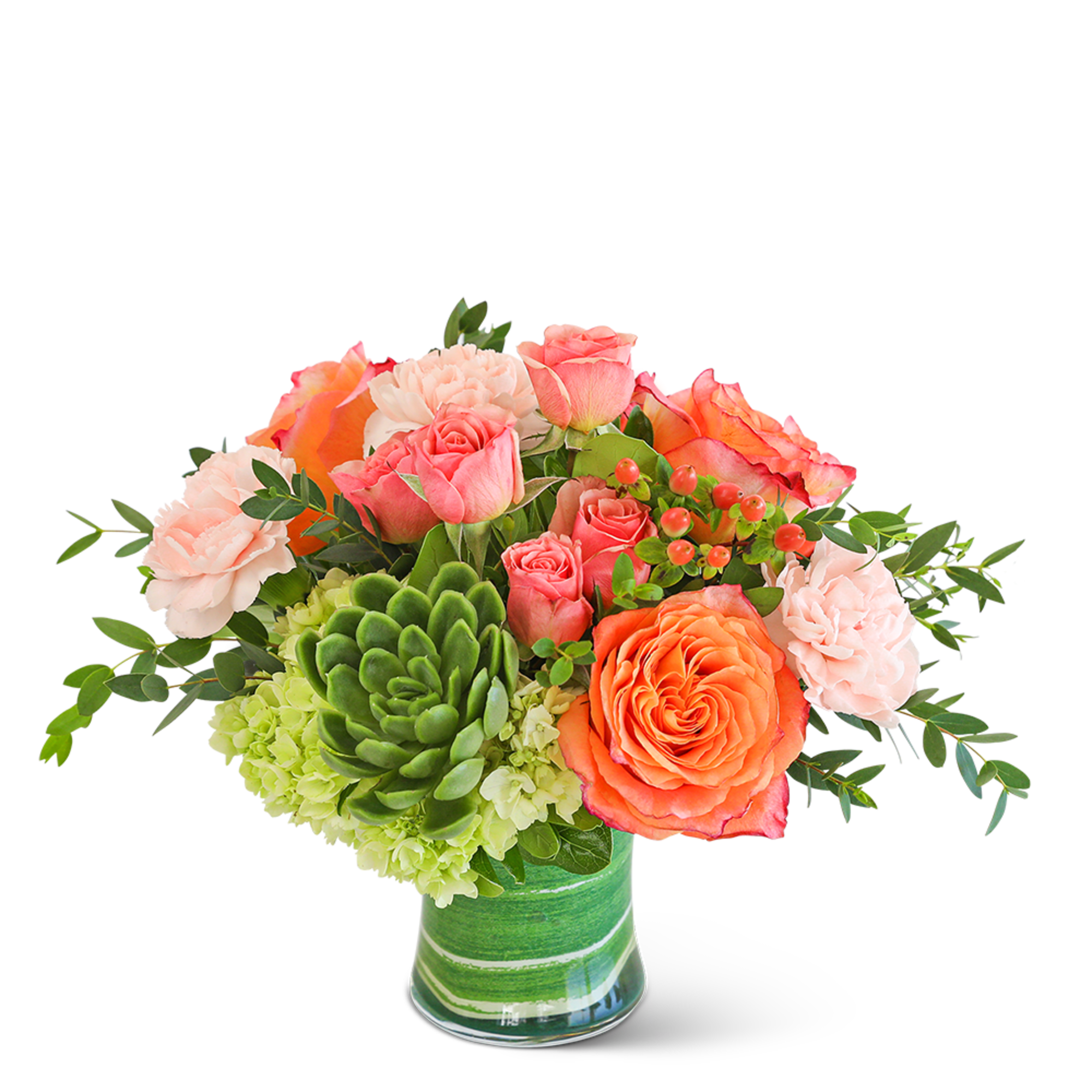 Send a message of love and hope with this beautiful flower arrangement. Send a message of love and hope with this beautiful flower arrangement.