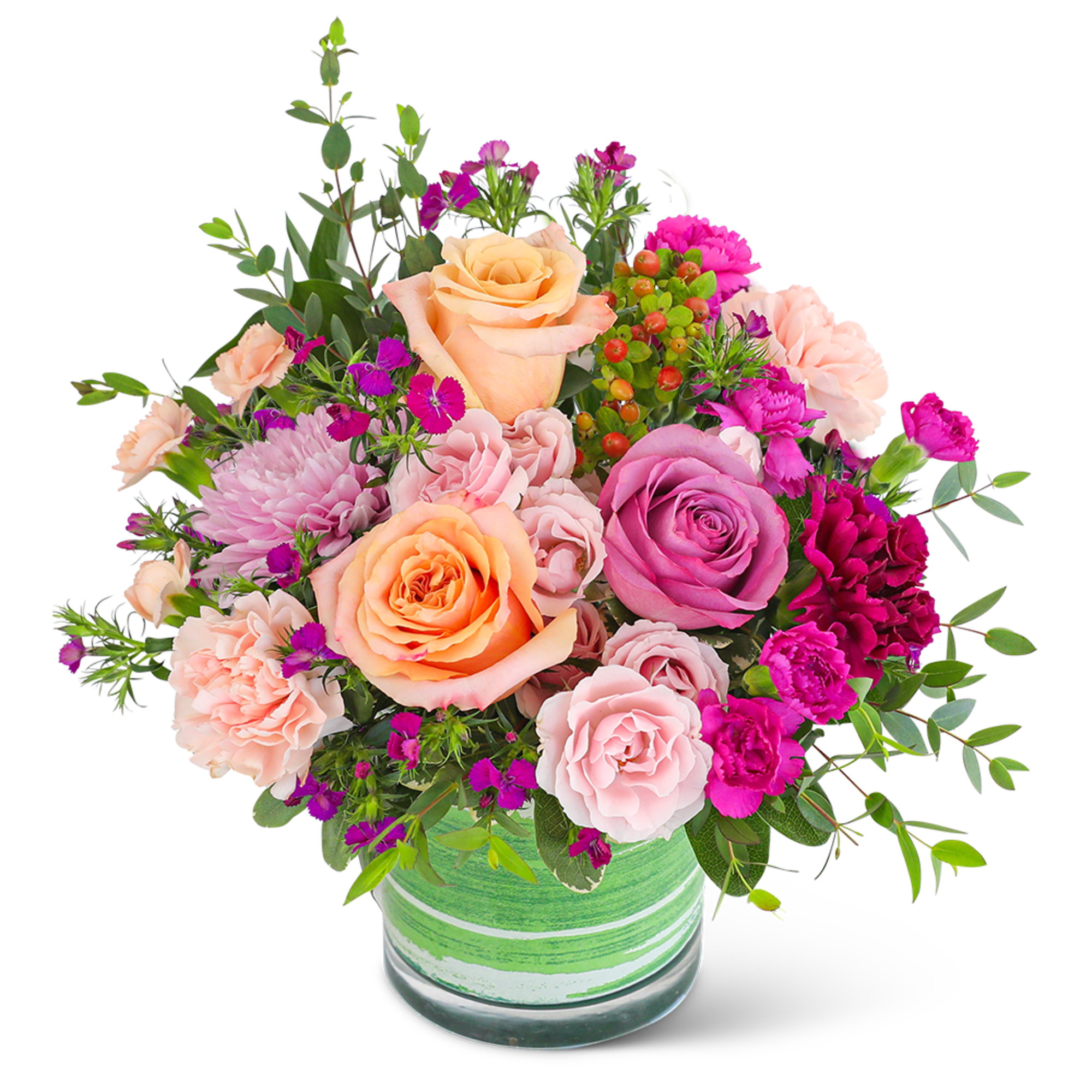 Our Serene Splendor flower design is a classic blend of Roses, Carnations