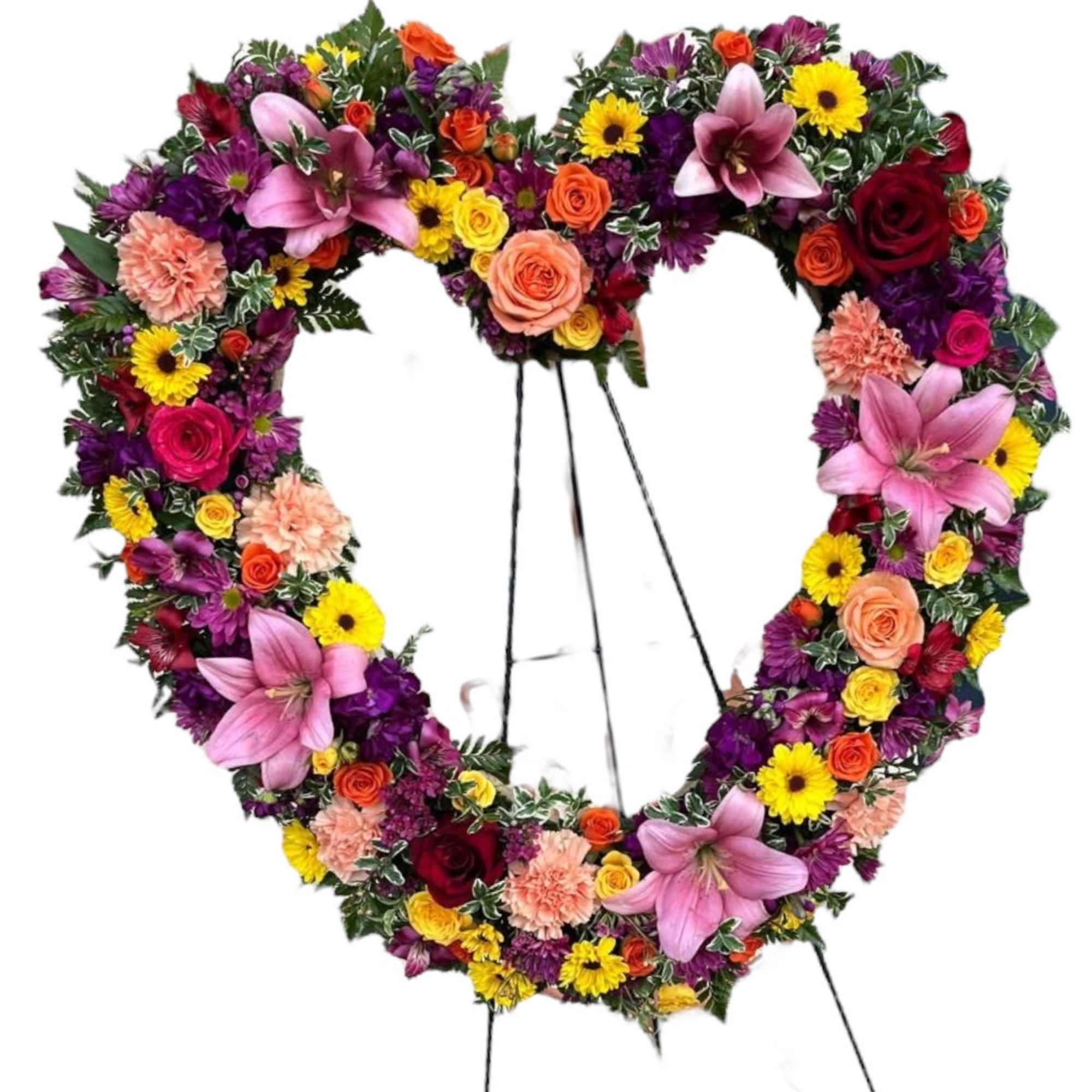 Express your love or sympathies with this cheerful colormixed heart! Size cca.