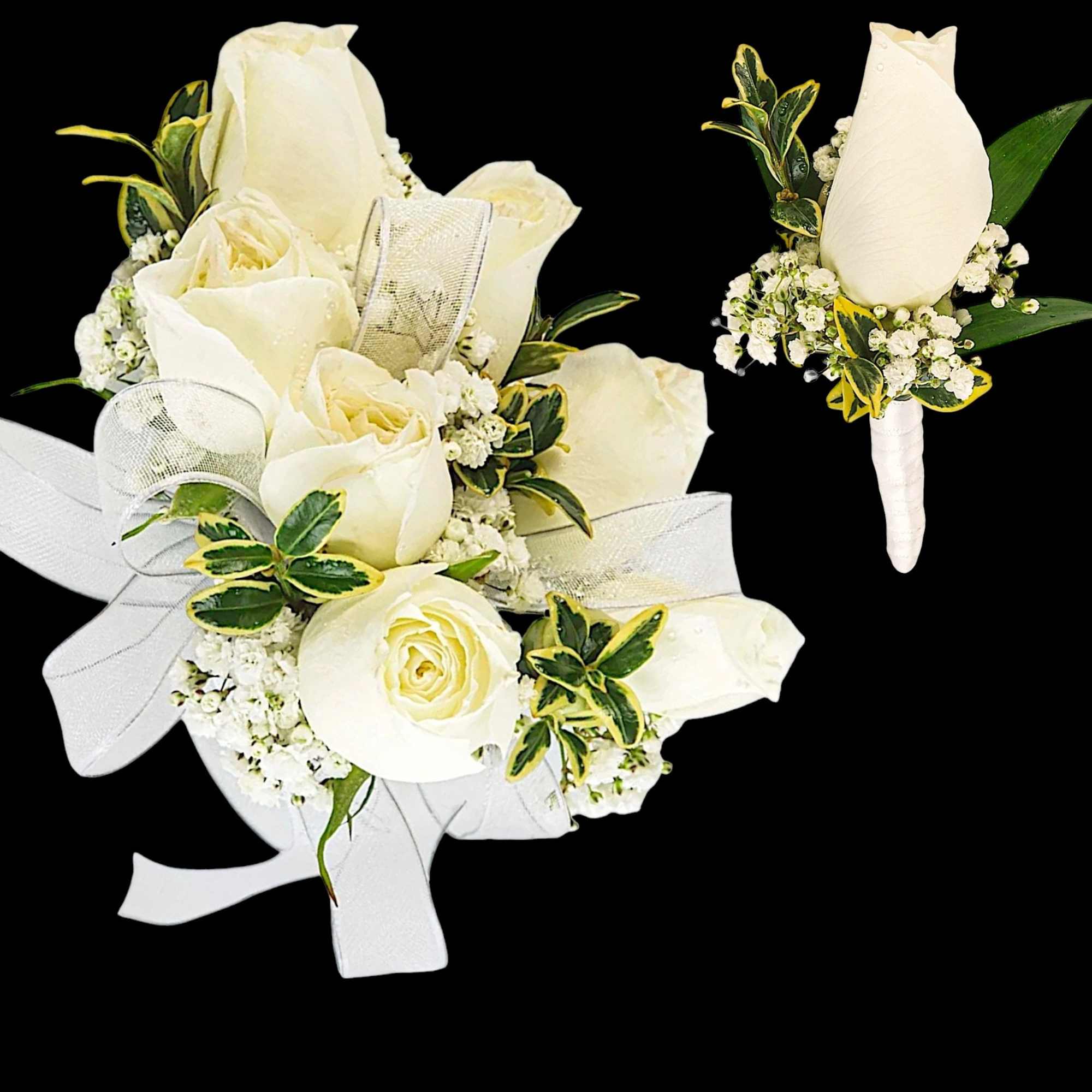 Order a fresh flower corsage or boutonniere for your prom or other
