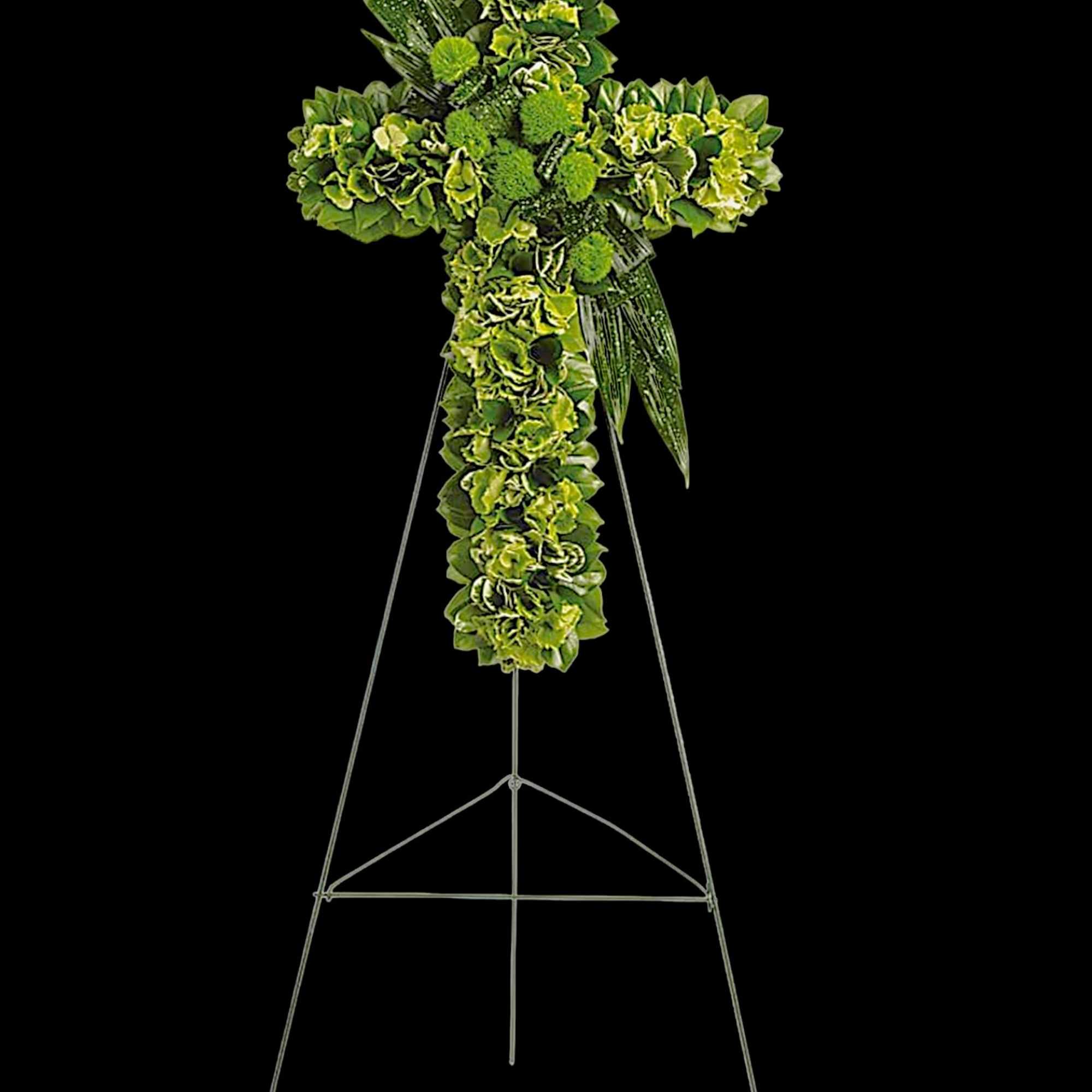 Stunningly simple, this lovely floral cross is a beautiful addition to the