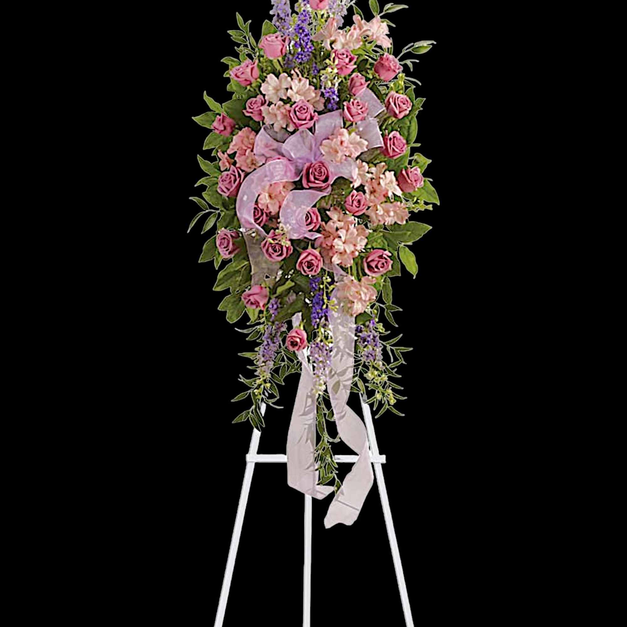 This abundant spray of soft, feminine spring colors feels as calming as