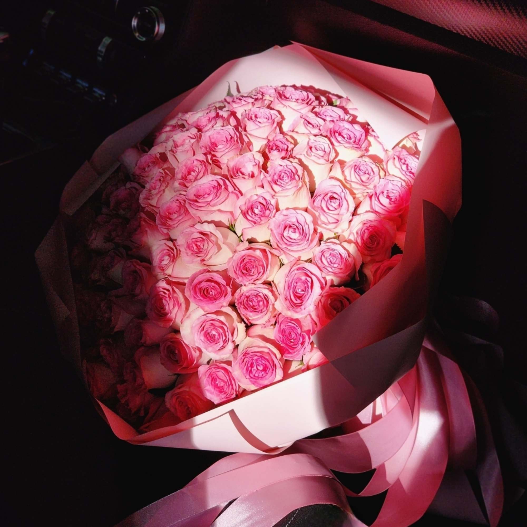 Pink roses are recognized queens of the flower world. Passionate and sensual