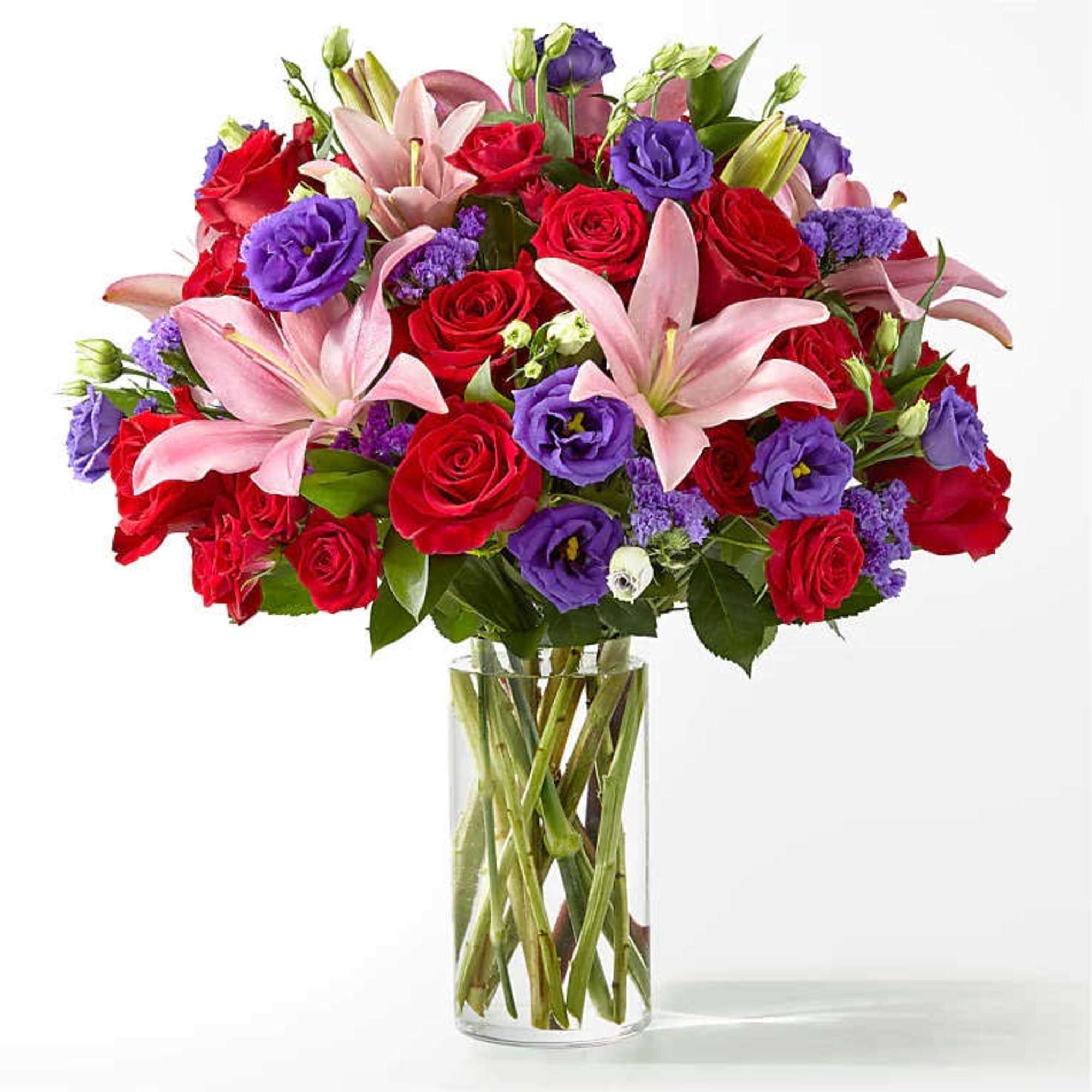 This dreamy jewel toned bouquet combines bold color and eye catching texture