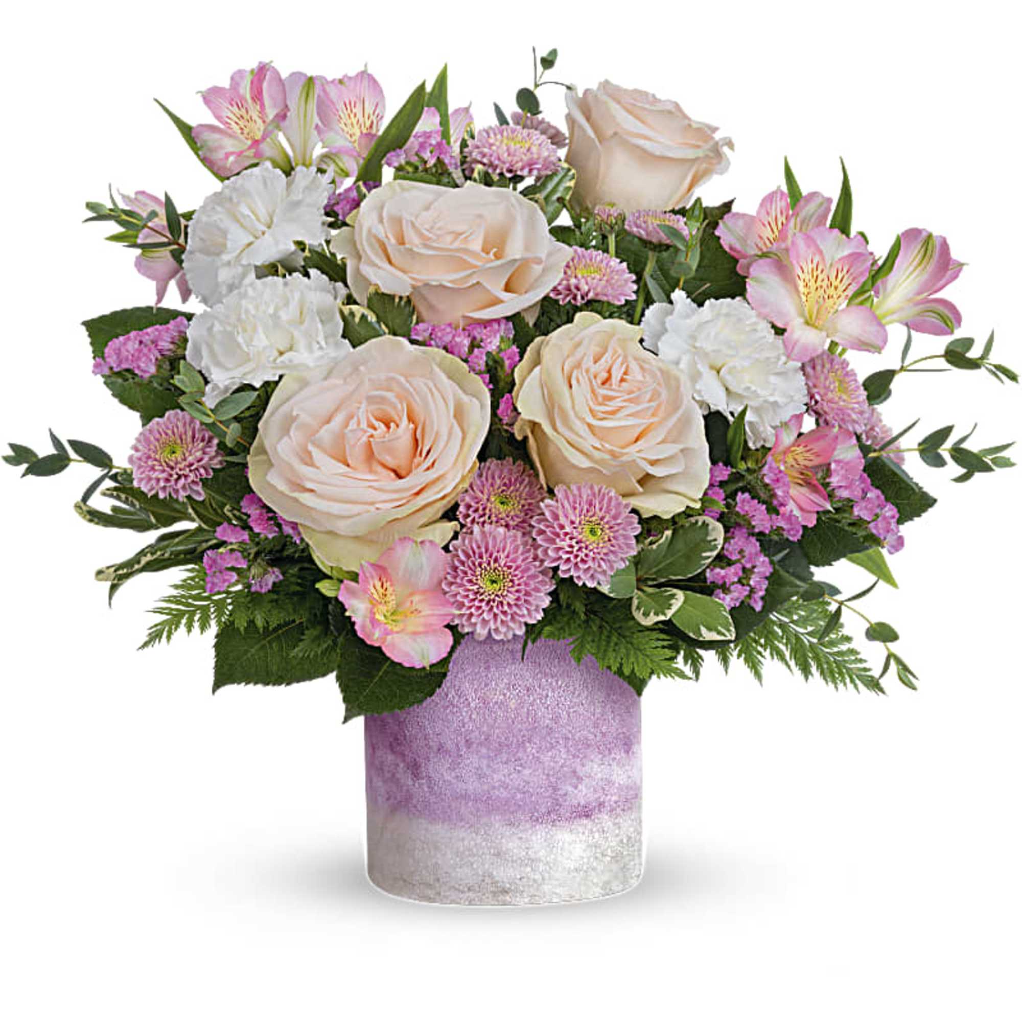A pretty pink-me-up for any occasion, these blushing blooms in an art