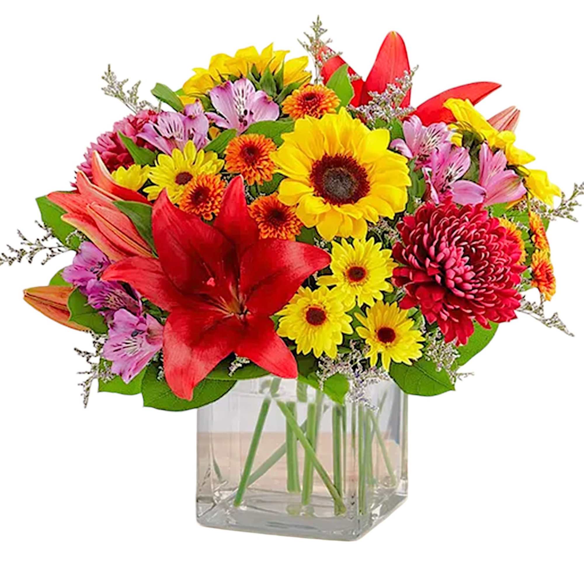 Embrace autumn&rsquo;s allure with our harvest-inspired arrangement. A loose gathering of blooms