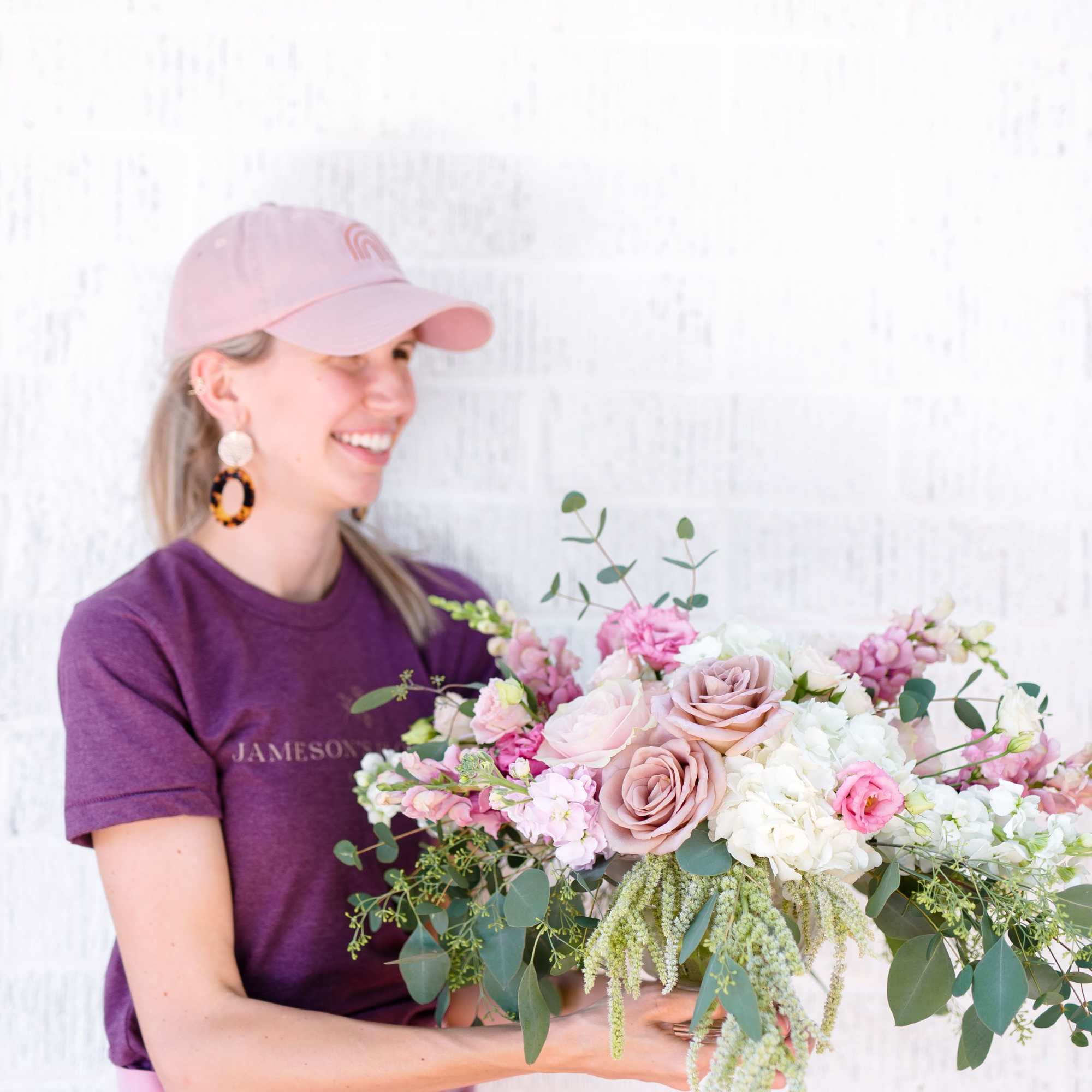 The mix of Purple, Pinks, Peach, White and Greens. The Jamesons Flowers