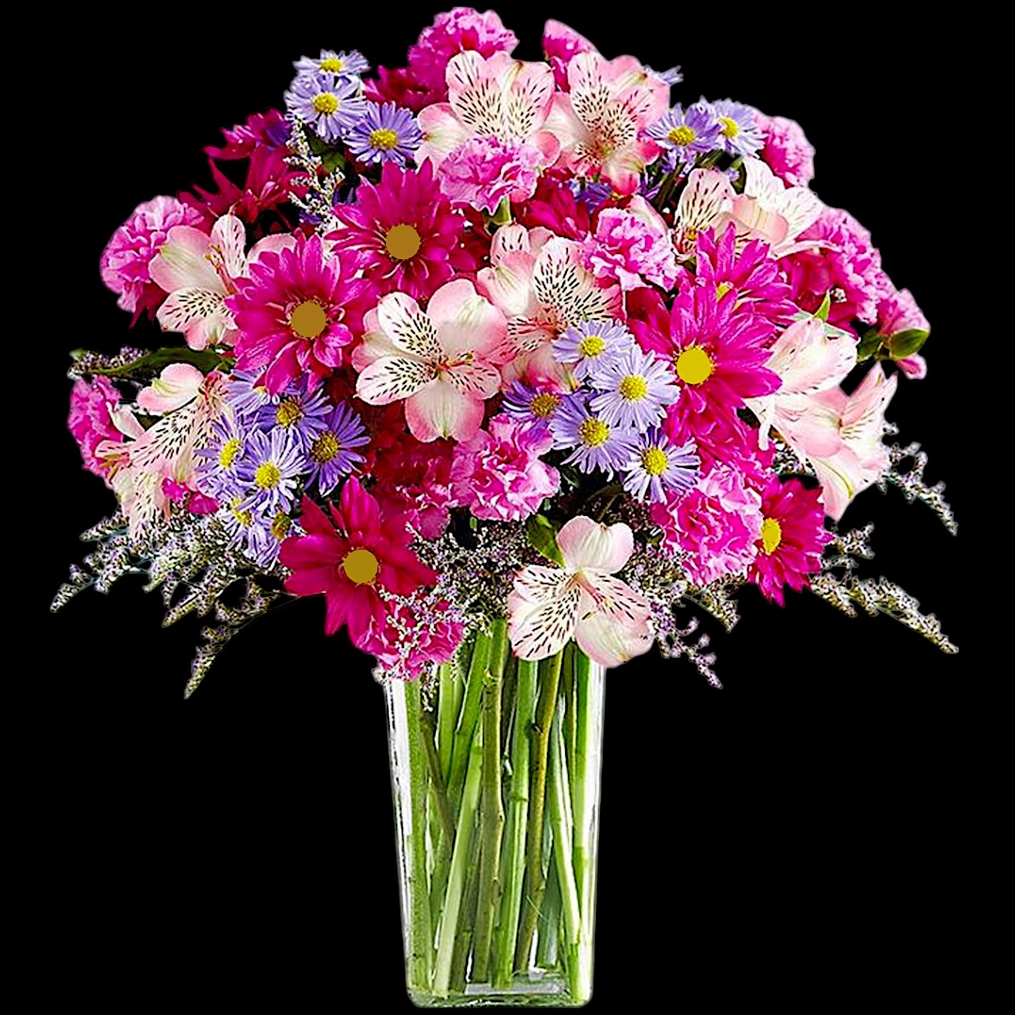 The perfect pick for a cheerful celebration! This cheerful blooms arrangement will