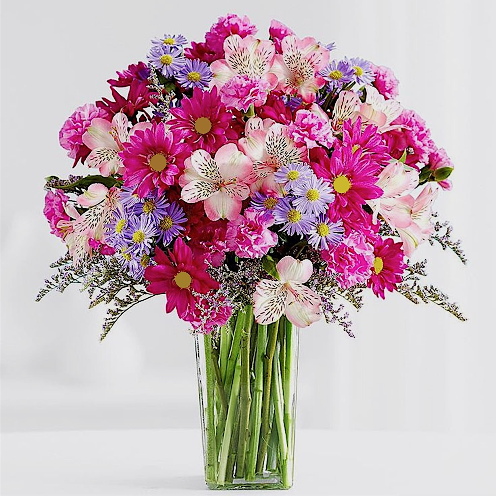 The perfect pick for a cheerful celebration! This cheerful blooms arrangement will