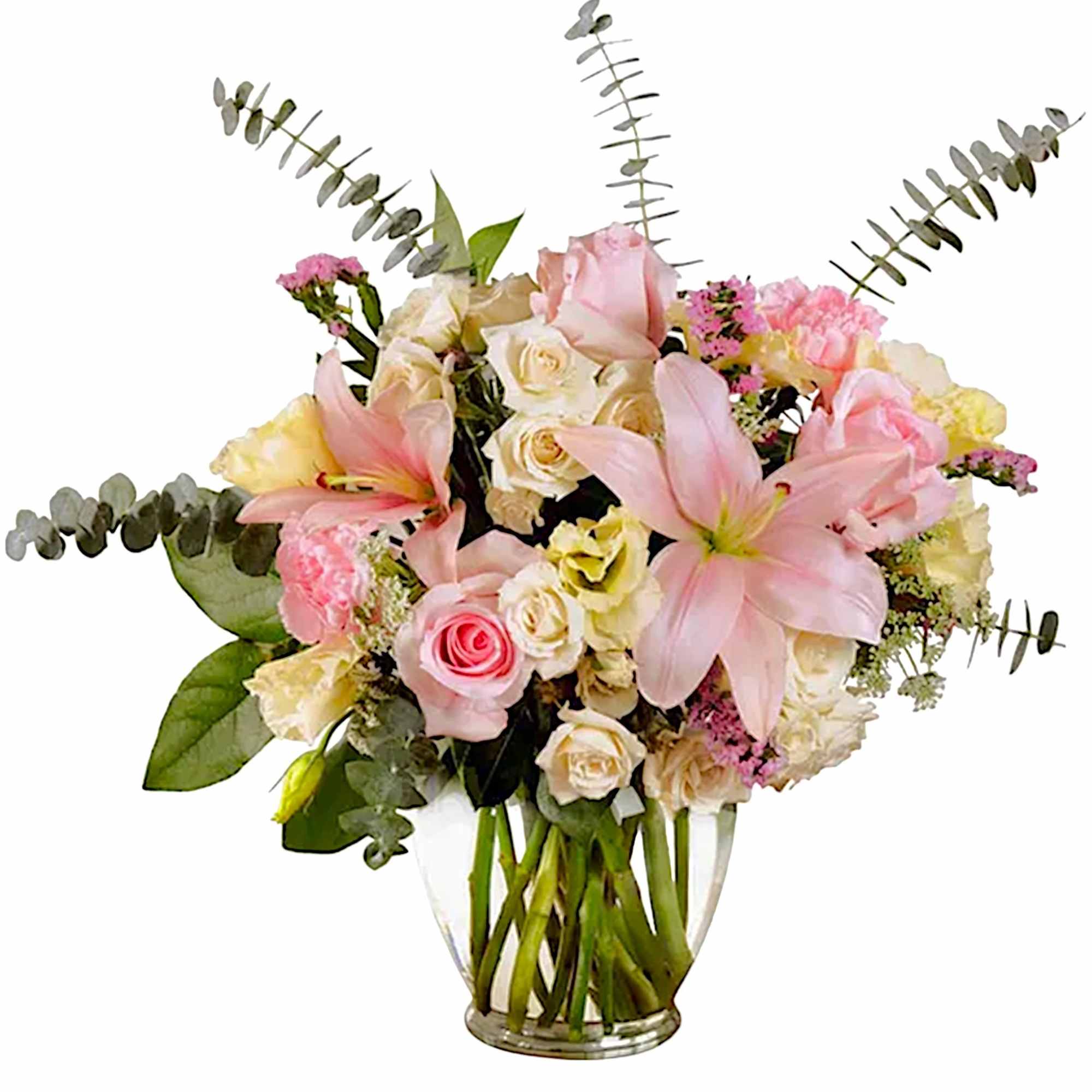 A perfectly pleasing mix of sweet feminine blossoms make this a truly