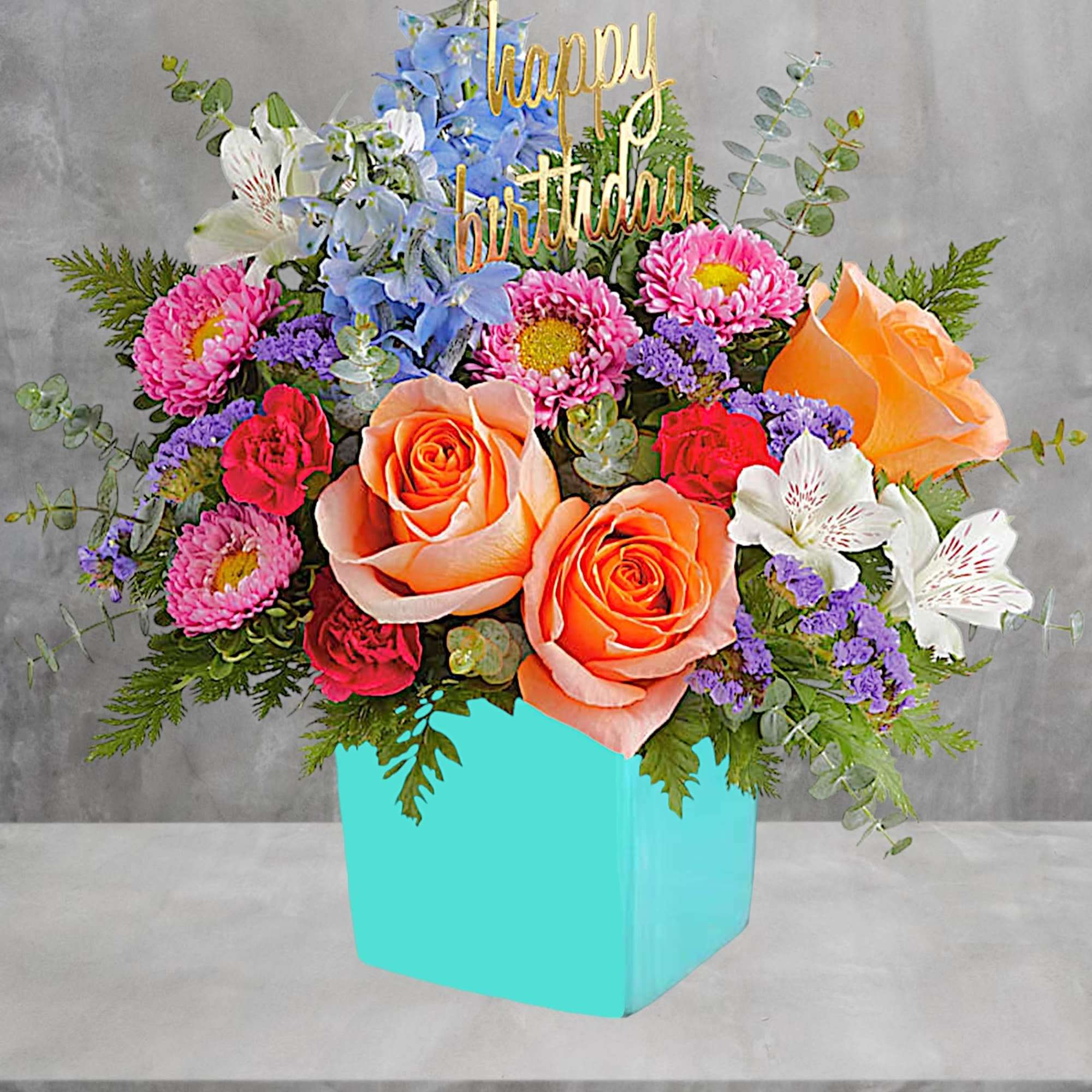 Send a rainbow of best wishes on any occasion with this glorious