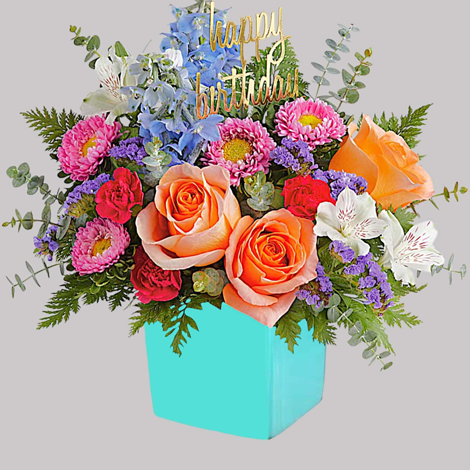 Send a rainbow of best wishes on any occasion with this glorious