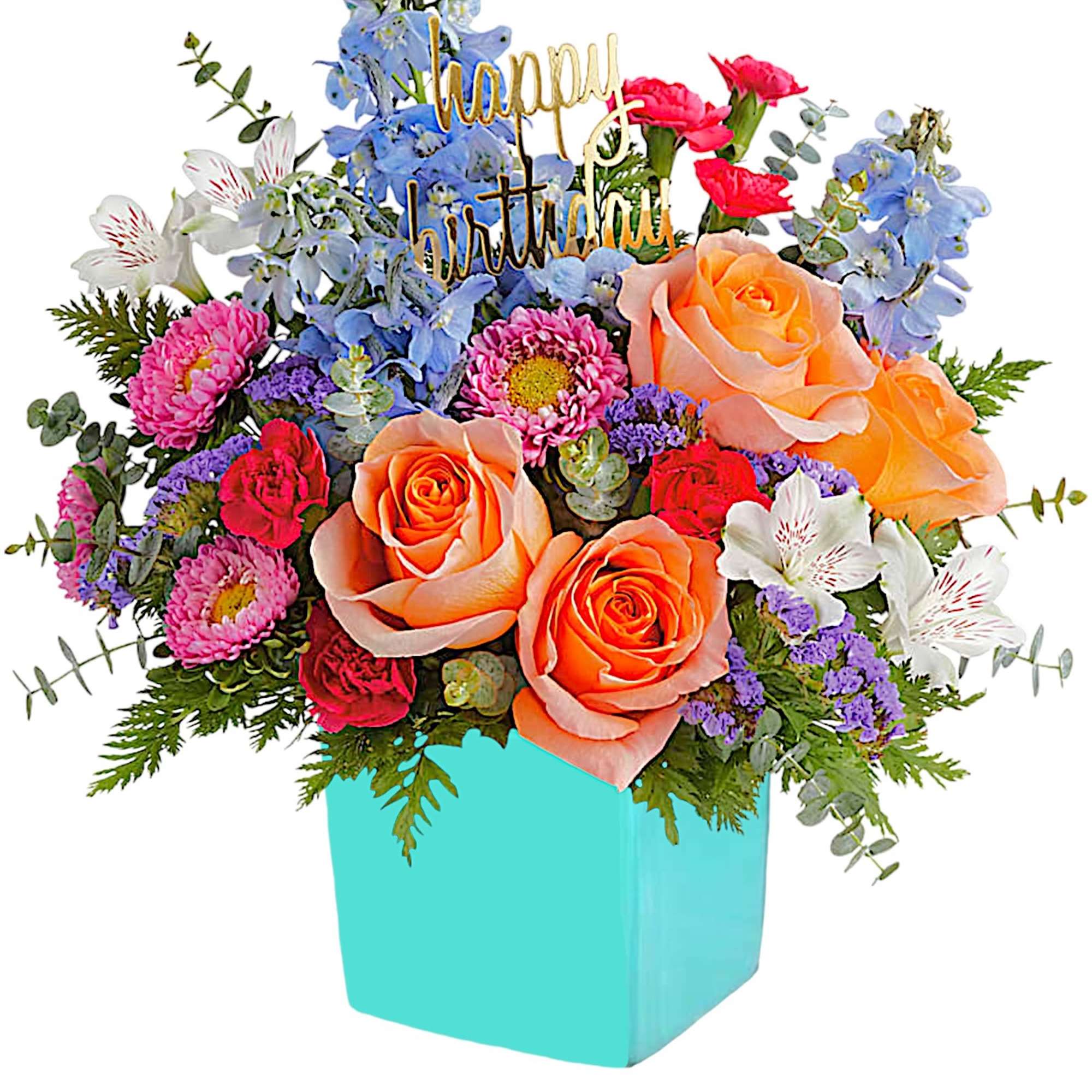 Send a rainbow of best wishes on any occasion with this glorious