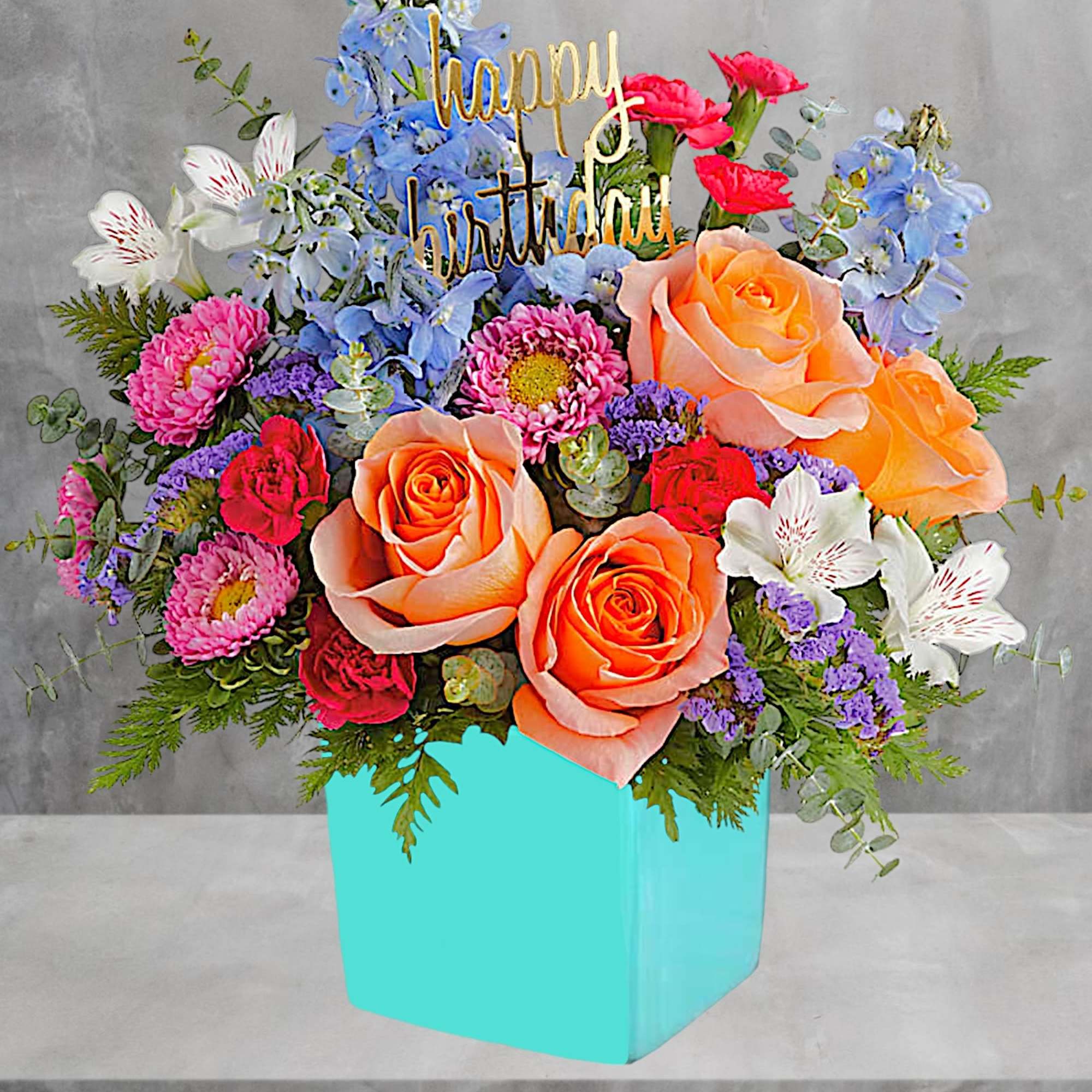 Send a rainbow of best wishes on any occasion with this glorious