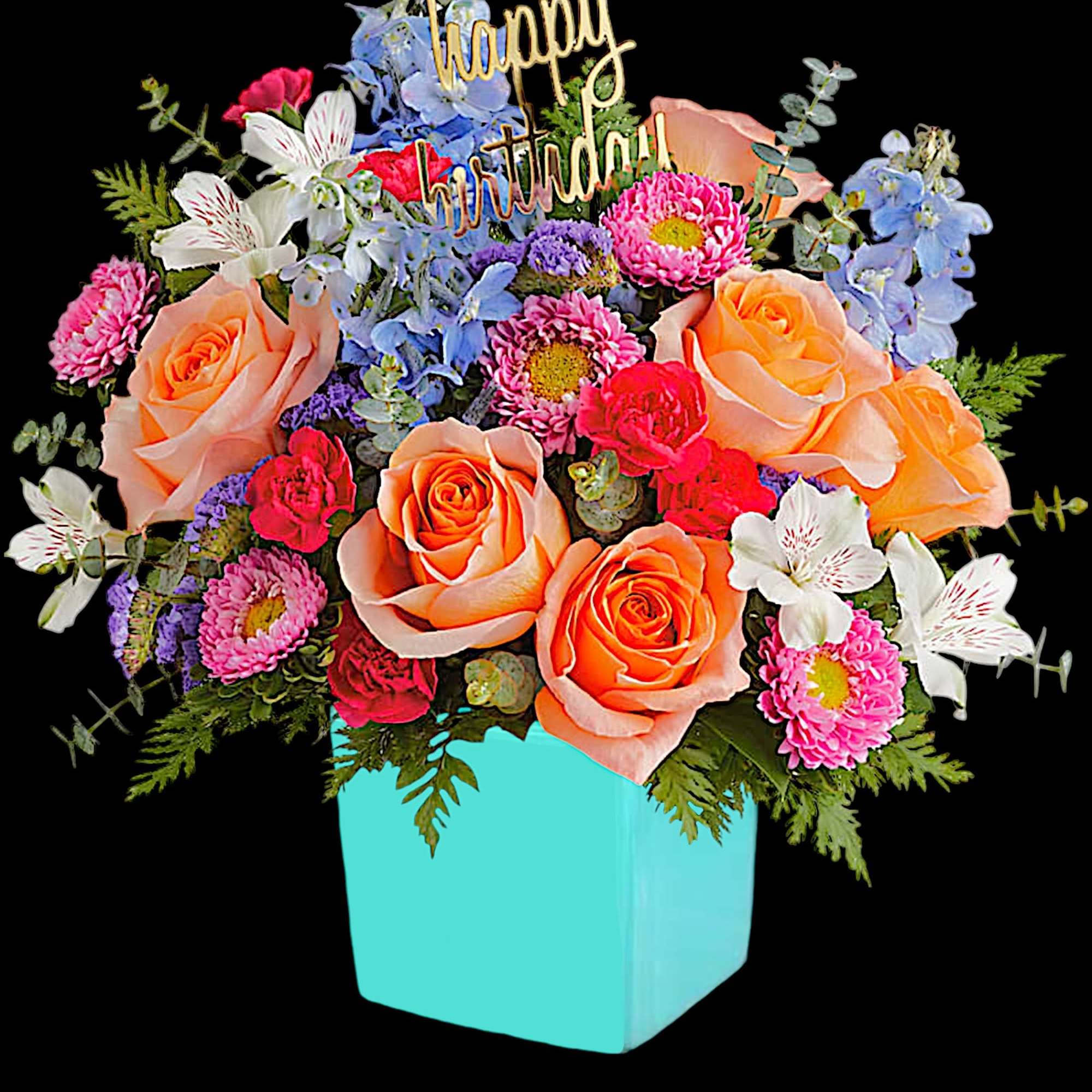 Send a rainbow of best wishes on any occasion with this glorious