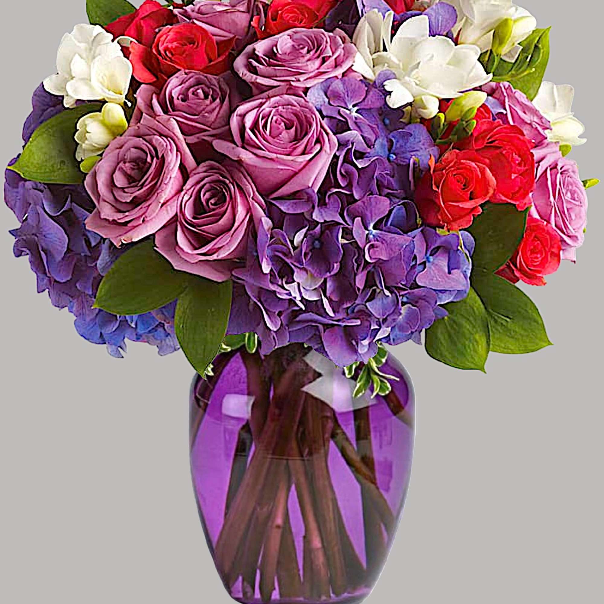 She&#039;ll wax poetic over this posh purple presentation! A unique mix of