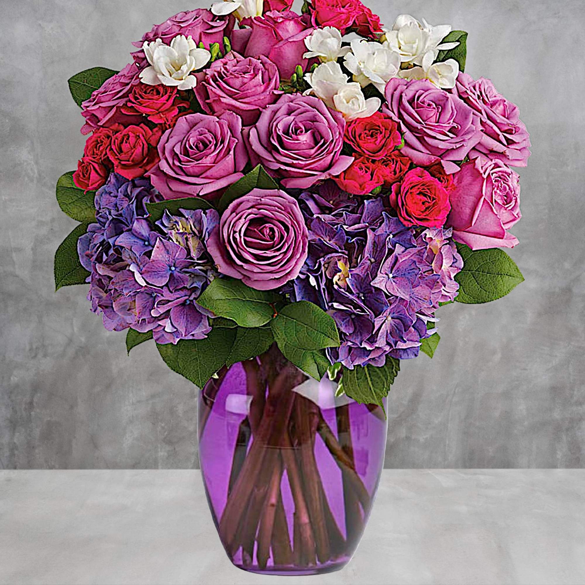 She&#039;ll wax poetic over this posh purple presentation! A unique mix of