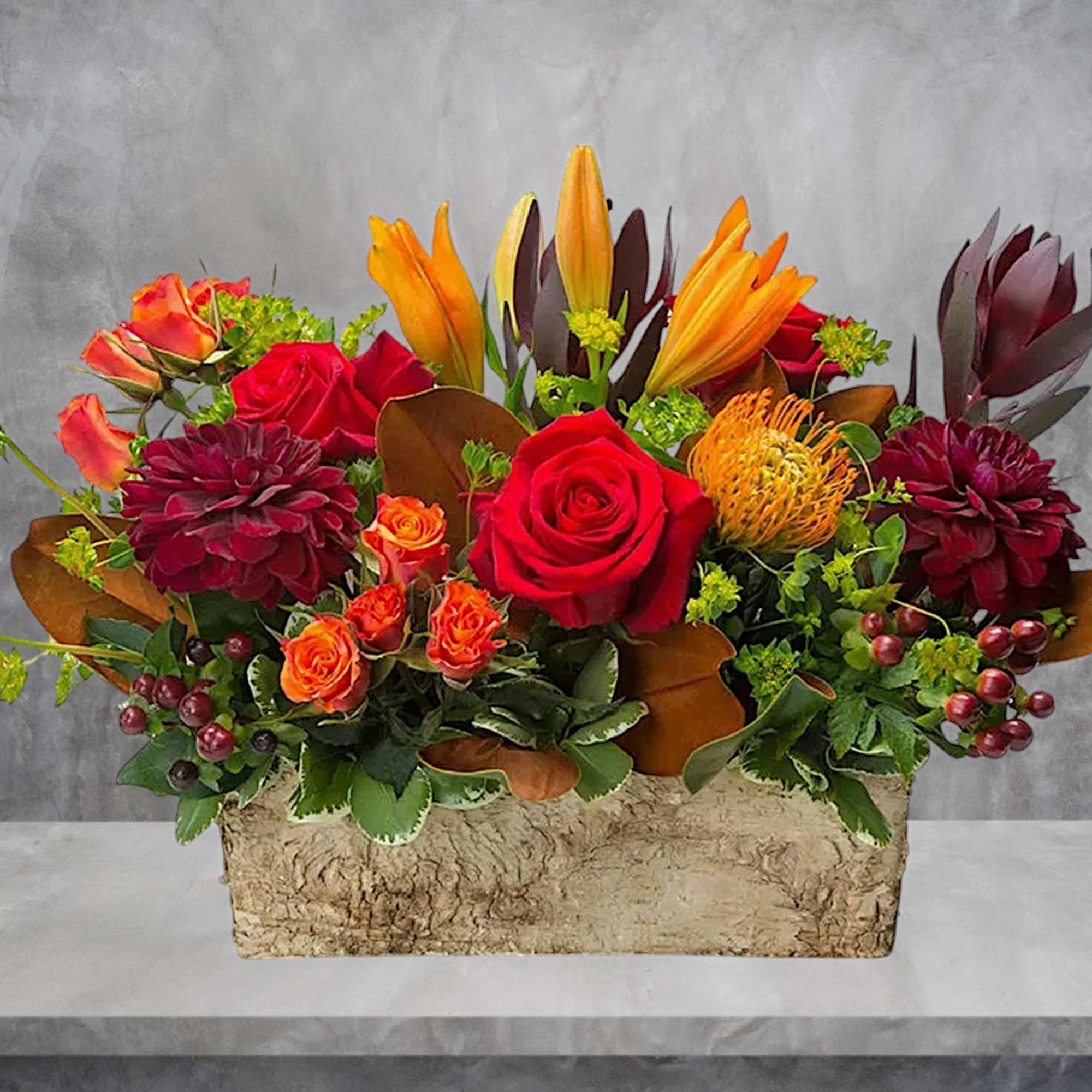 The Box of Autumn Flower Arrangement by BloomNation. Whoever you&rsquo;re sending this