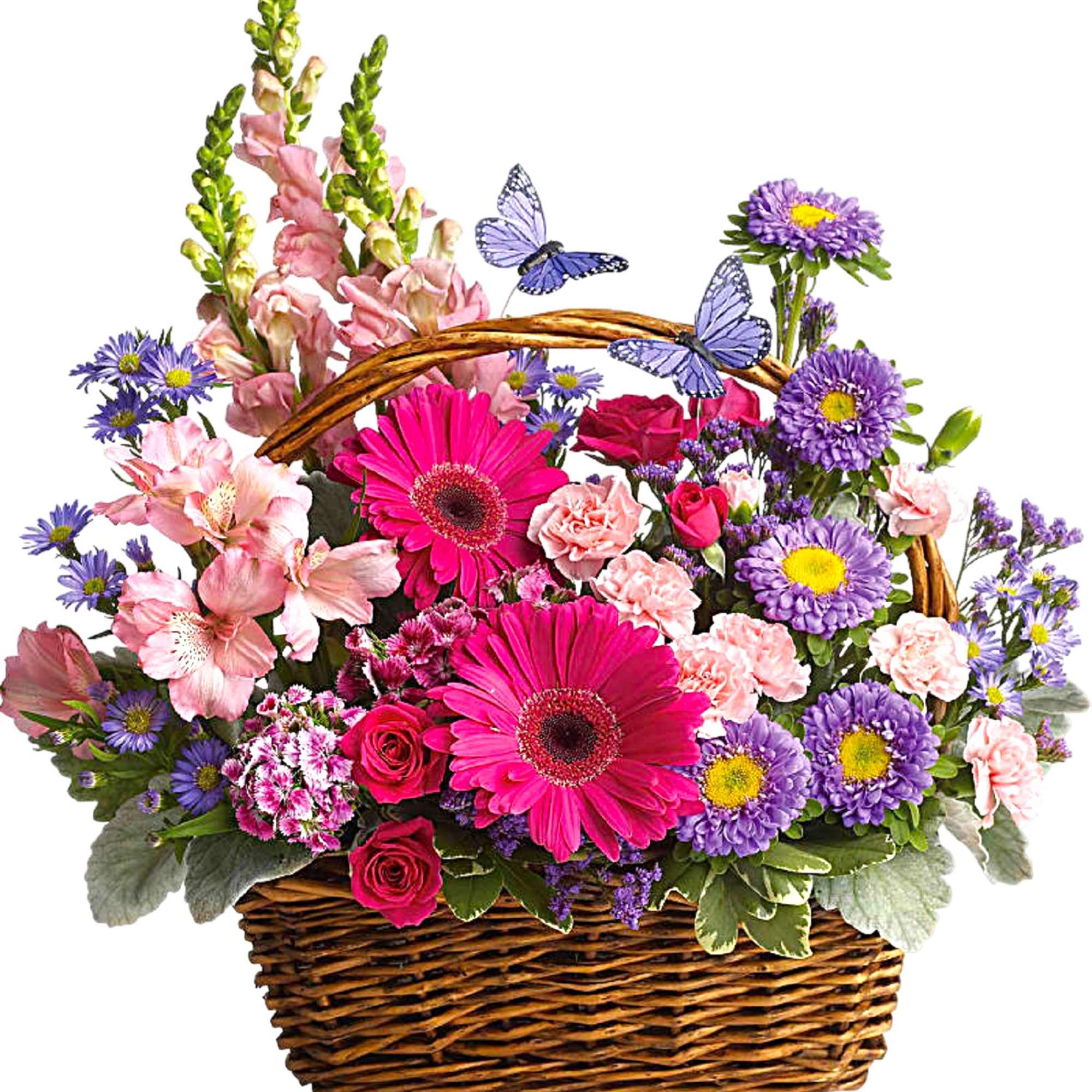 Take a walk through a country meadow with this fresh flower basket!