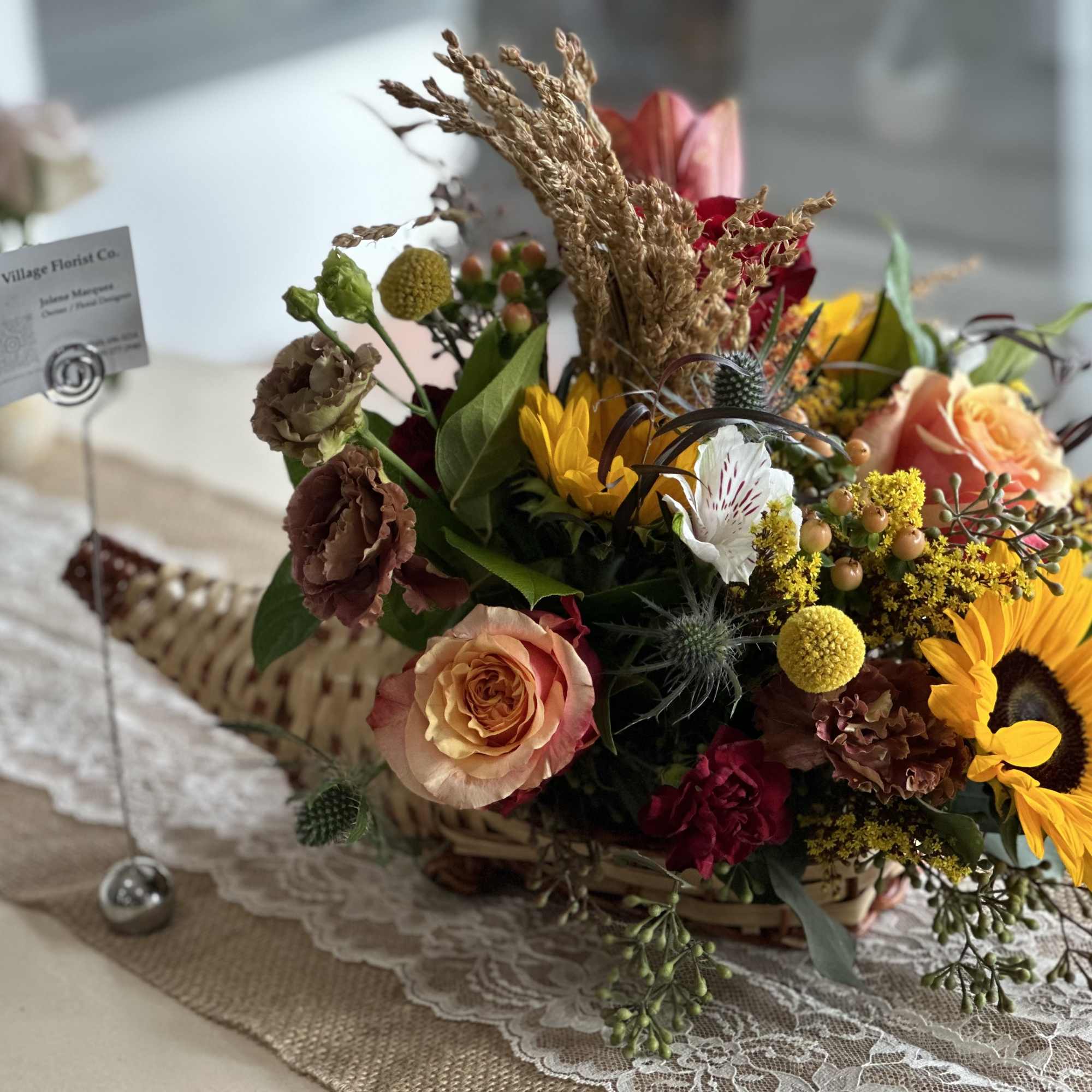 Elevate your Thanksgiving table this Holiday with our exquisite flower arrangements meticulously