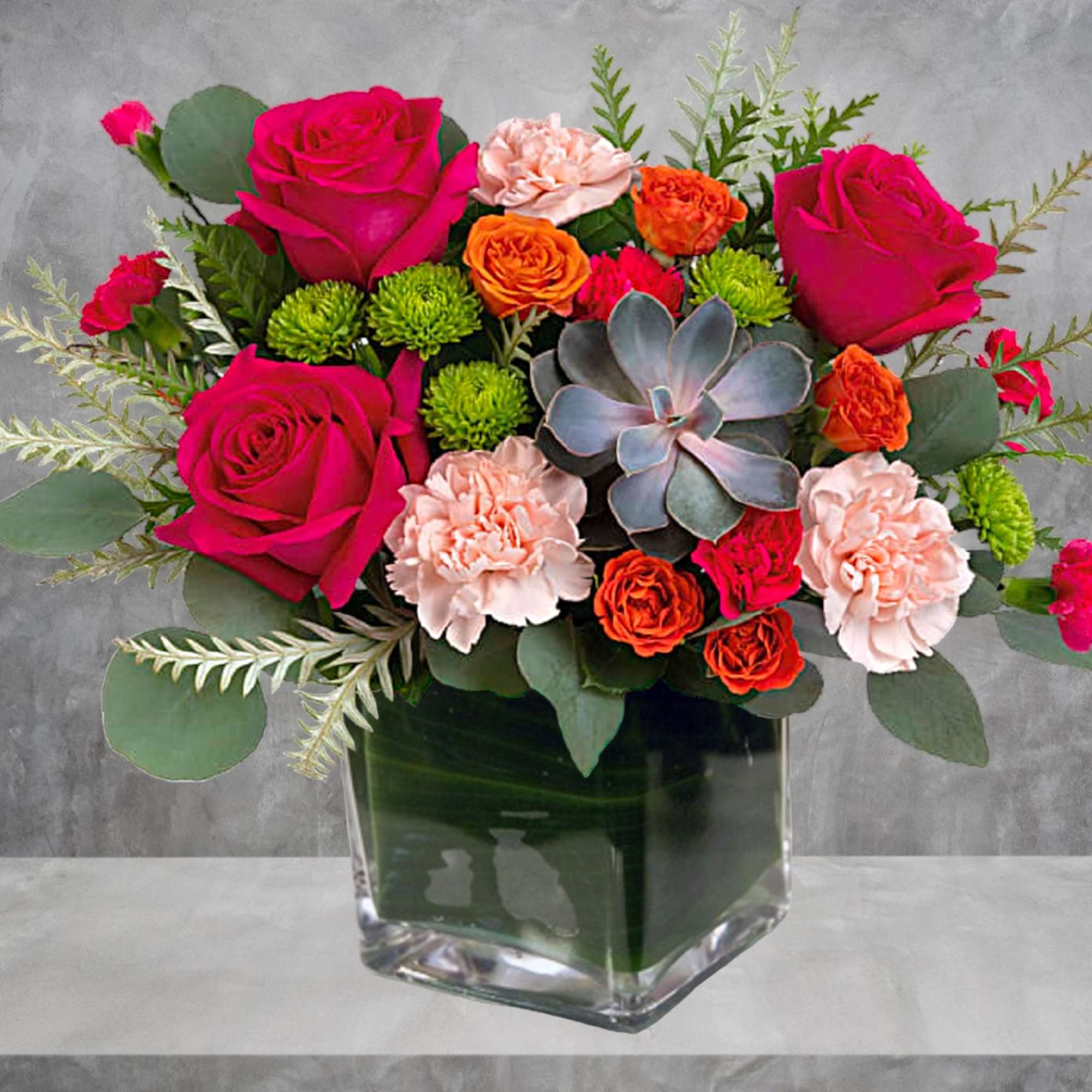 Send sunny kisses across the miles with this hot pink surprise of