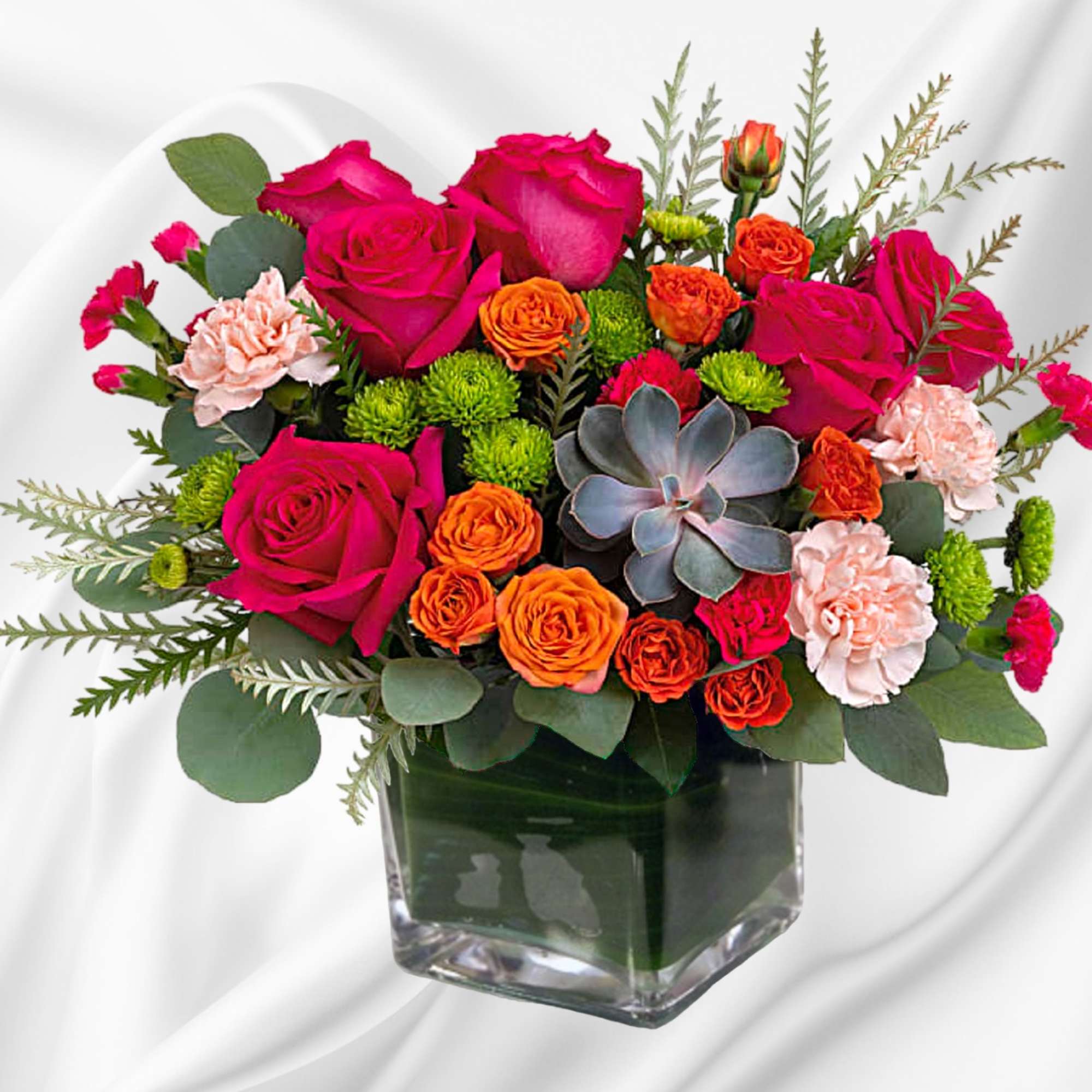 Send sunny kisses across the miles with this hot pink surprise of