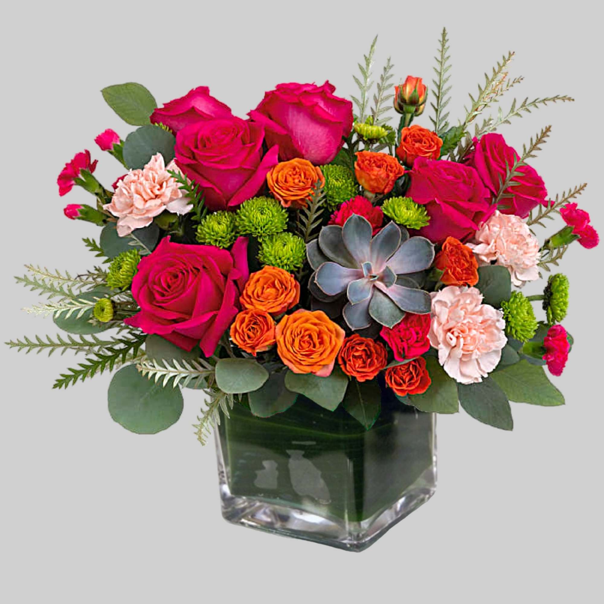 Send sunny kisses across the miles with this hot pink surprise of