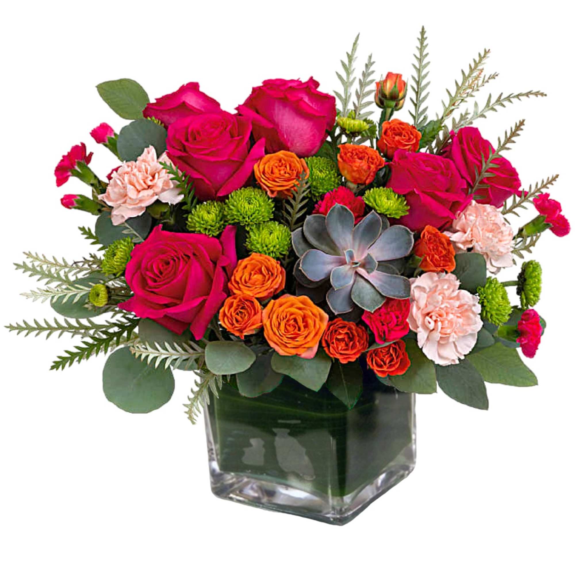 Send sunny kisses across the miles with this hot pink surprise of