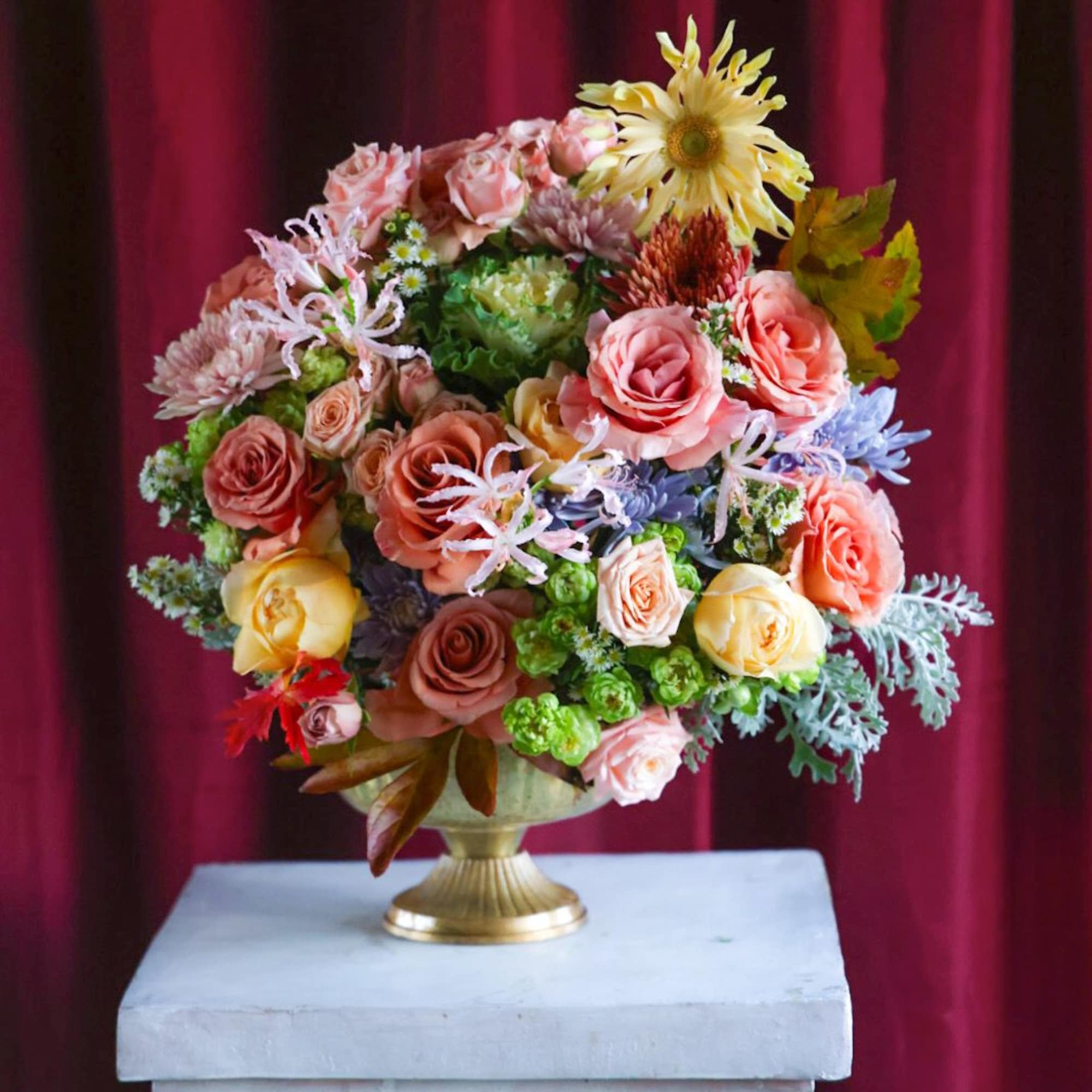 

Custom, one of a kind floral arrangements by floral artist Stacy Leafsong.

Photos