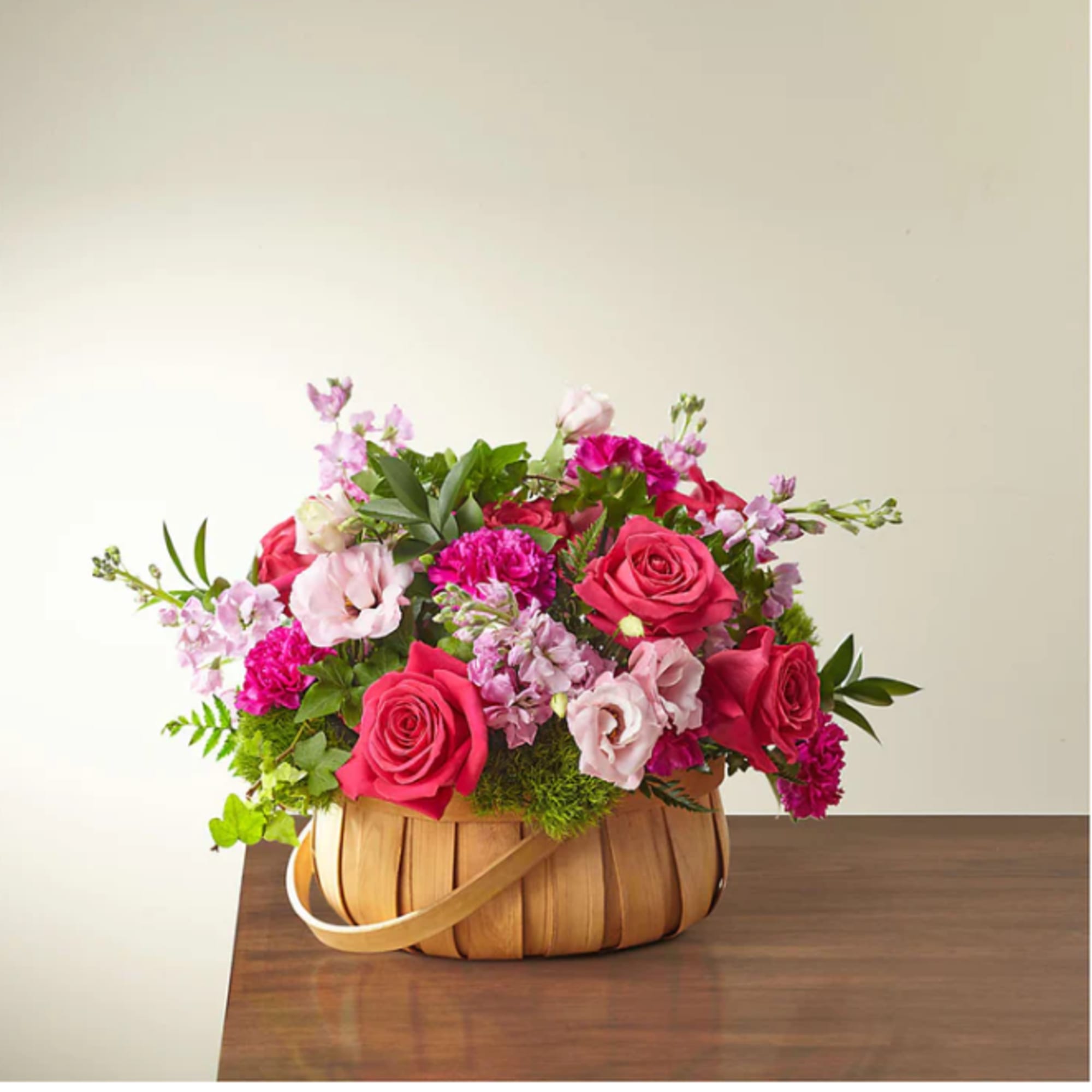 Inspired by bright shades and soft textures, this arrangement will wow your