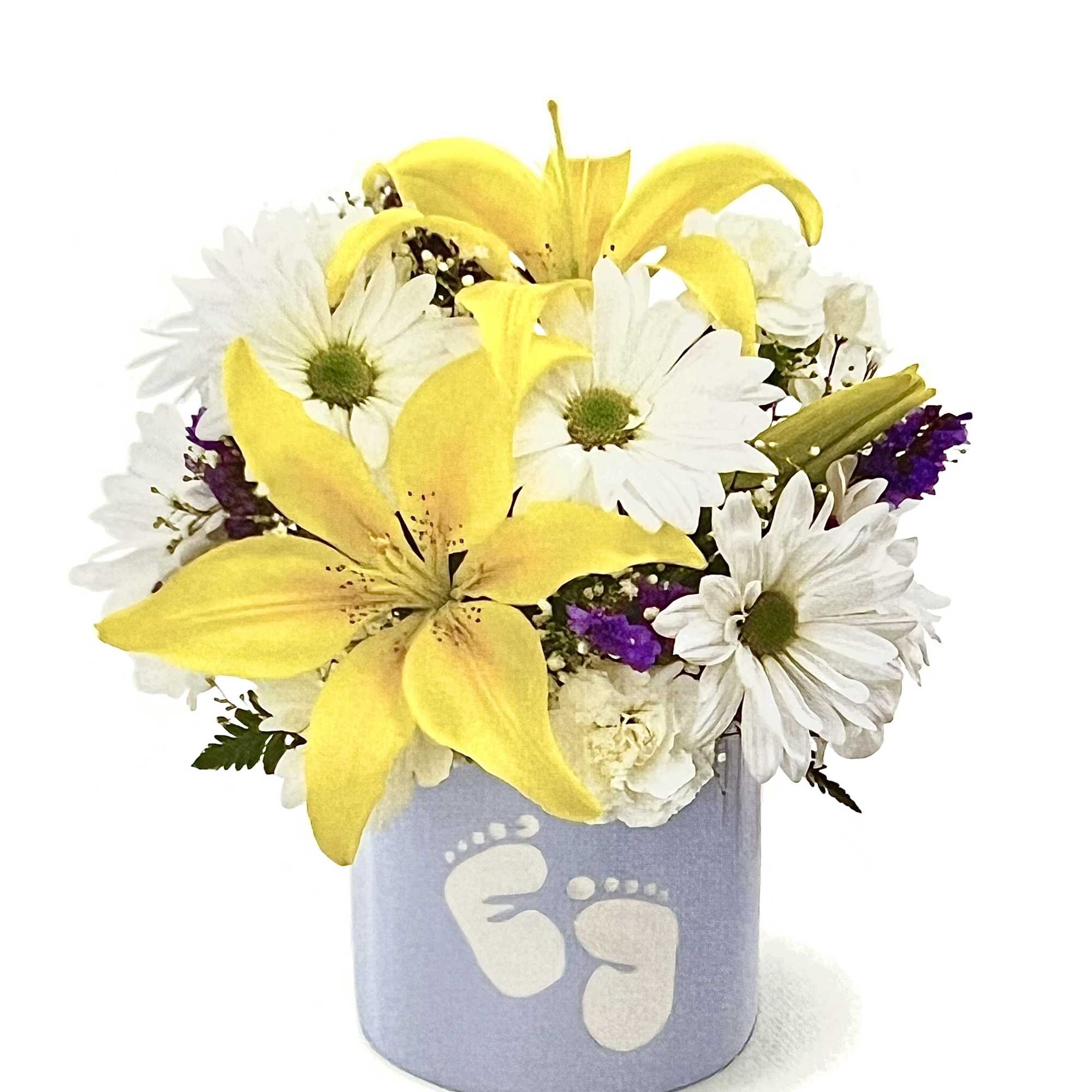 Send wishes of Sweet Dreams to the new baby boy. Baby footprints