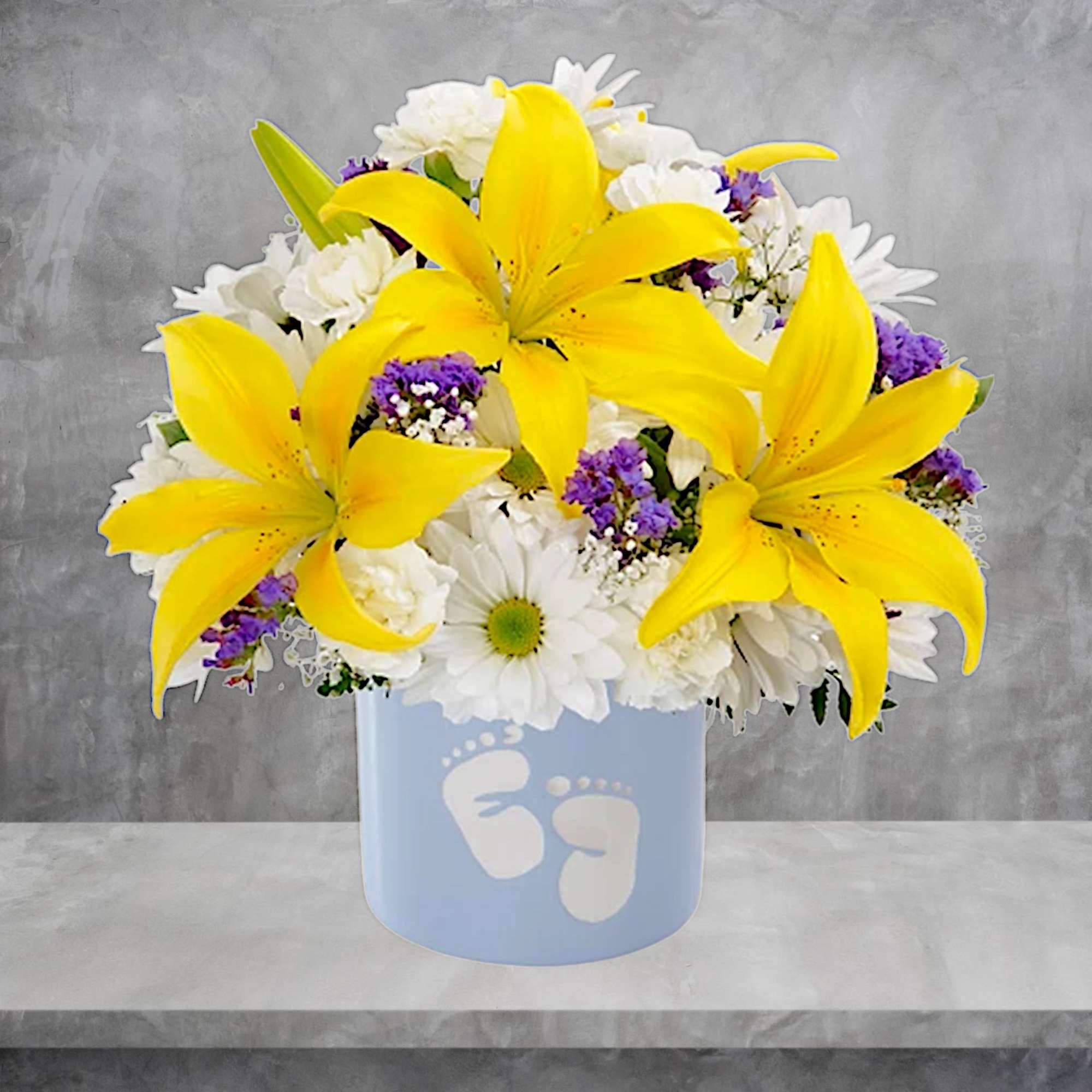 Send wishes of Sweet Dreams to the new baby boy. Baby footprints