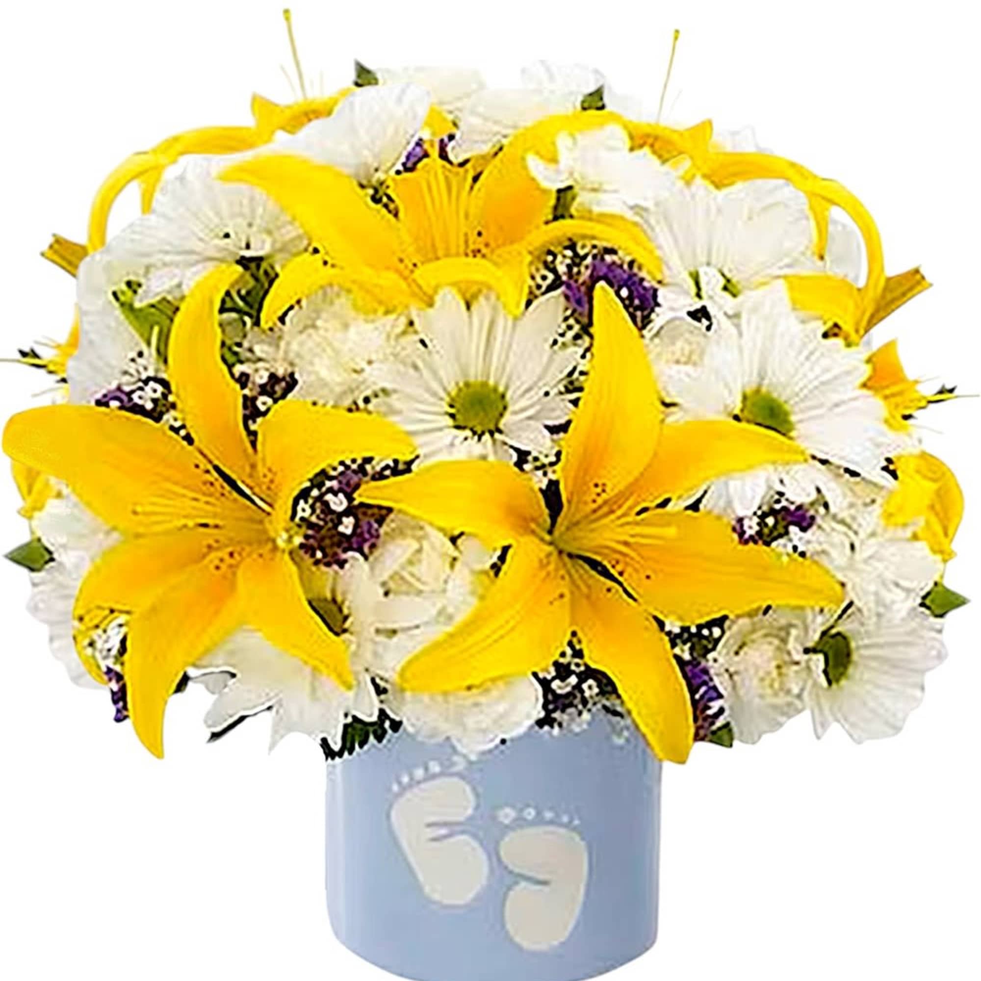 Send wishes of Sweet Dreams to the new baby boy. Baby footprints