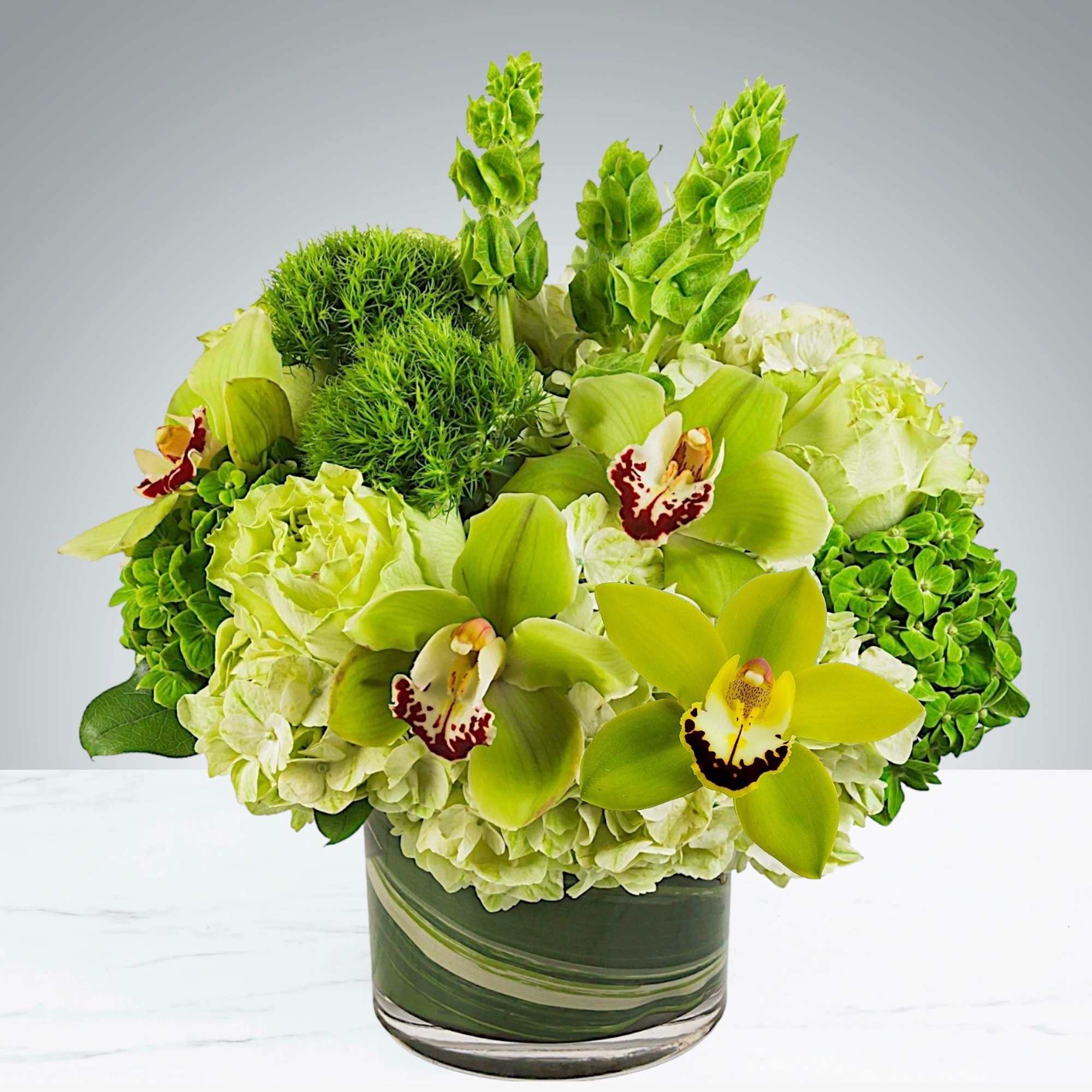 Keep things fresh and lucky with this all-green arrangement. Send somebody a
