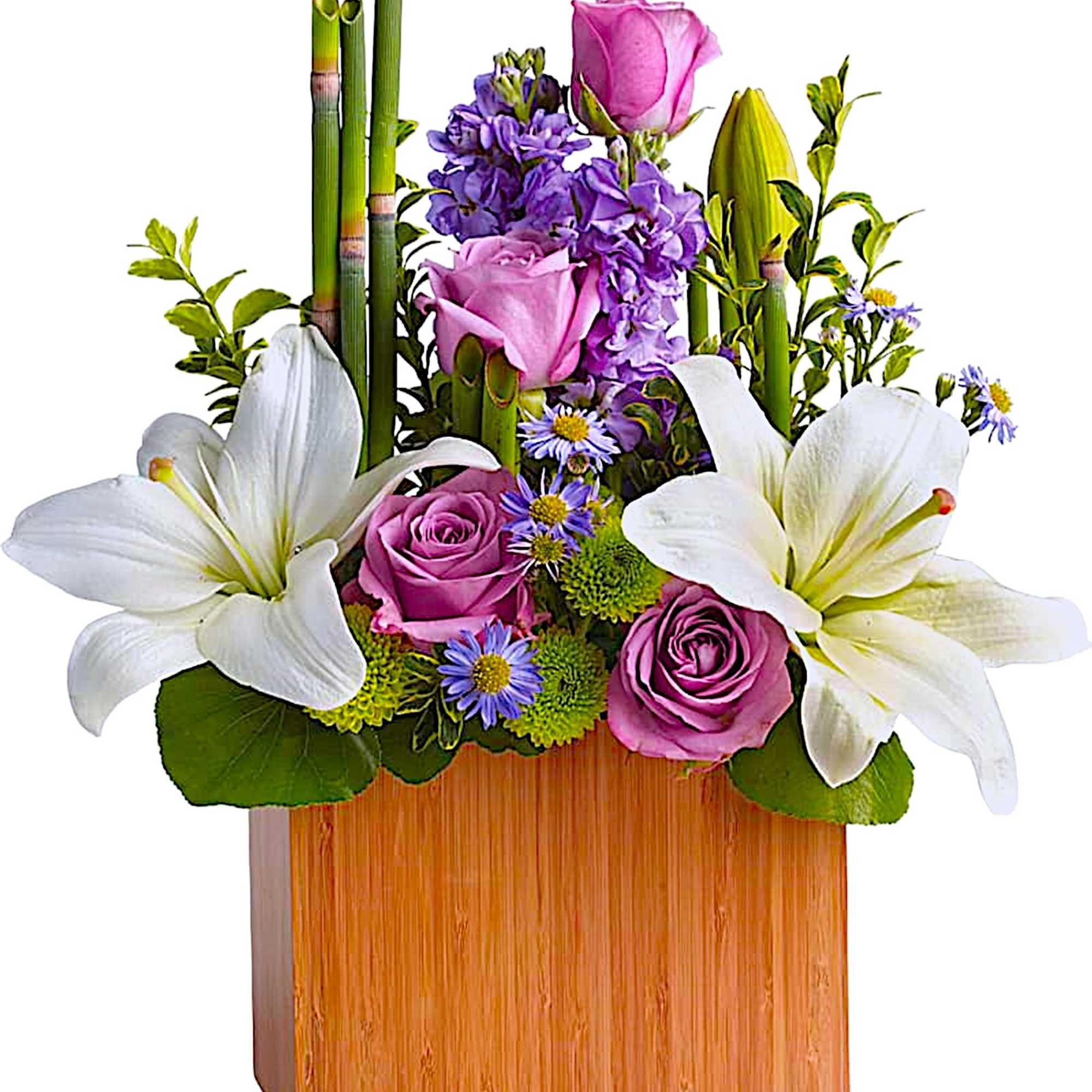 Send serenity. An artistic expression of love and peace, this luxurious lavender