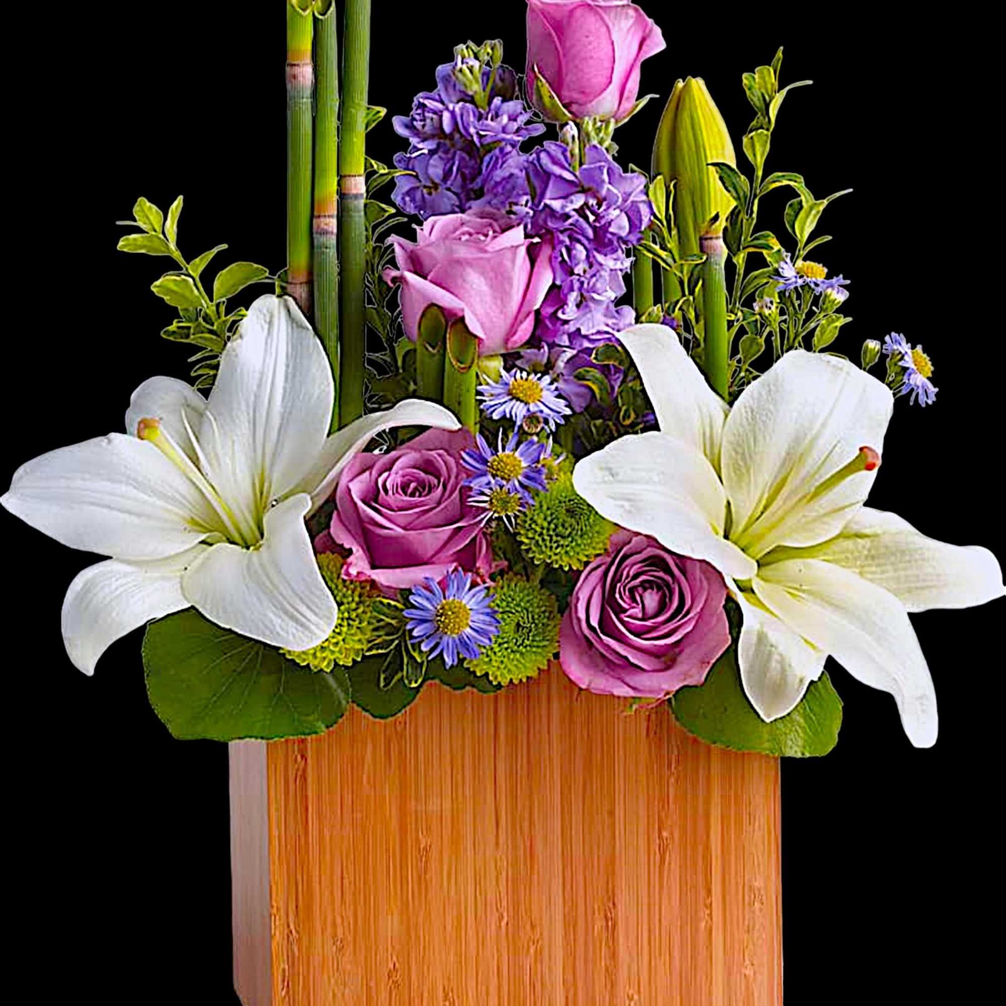 Send serenity. An artistic expression of love and peace, this luxurious lavender