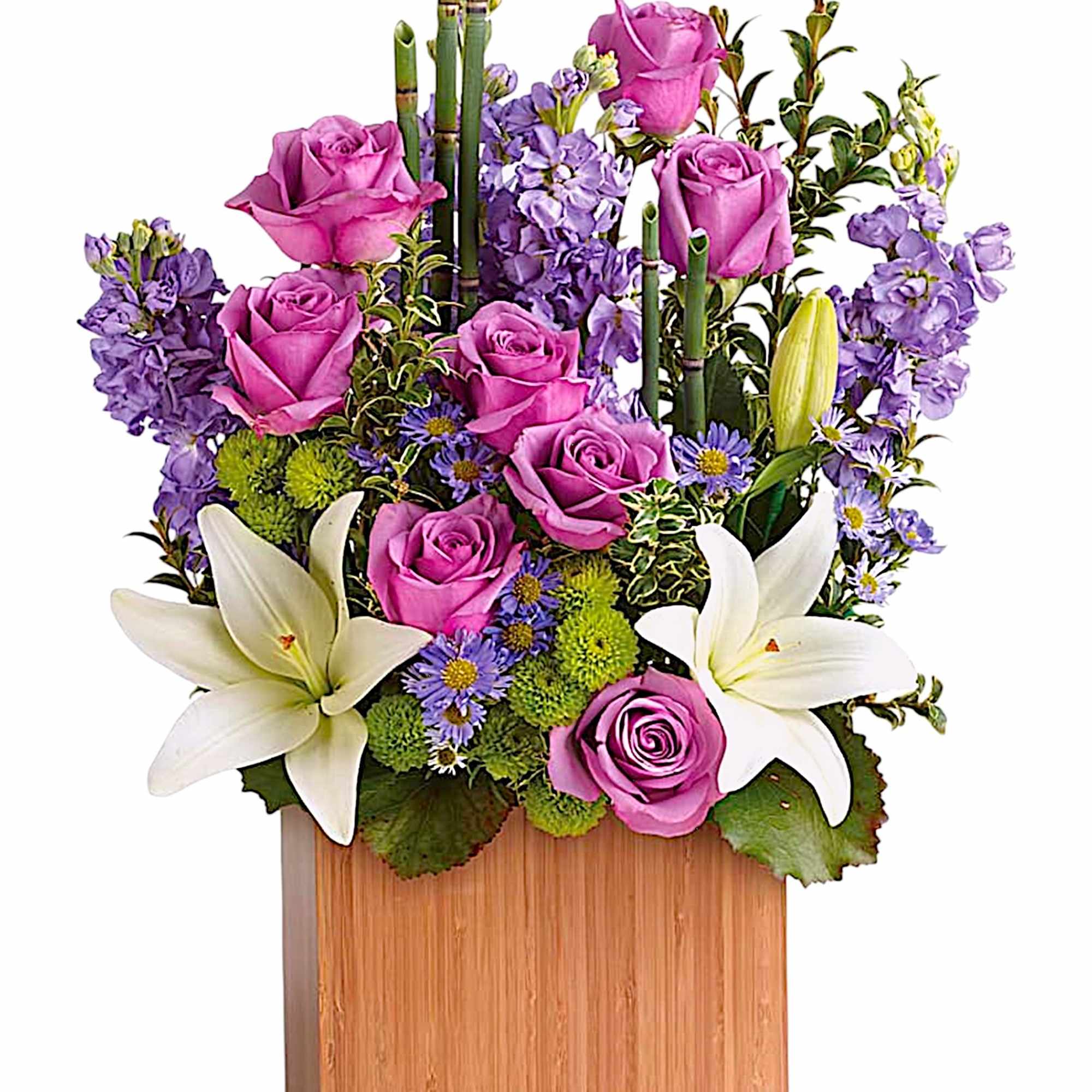 Send serenity. An artistic expression of love and peace, this luxurious lavender