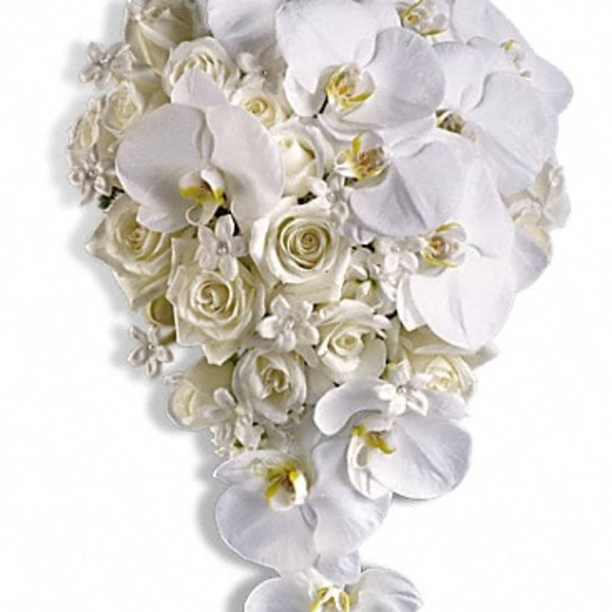 This lovely bouquet is the epitome of elegance, featuring graceful orchids, fragrant
