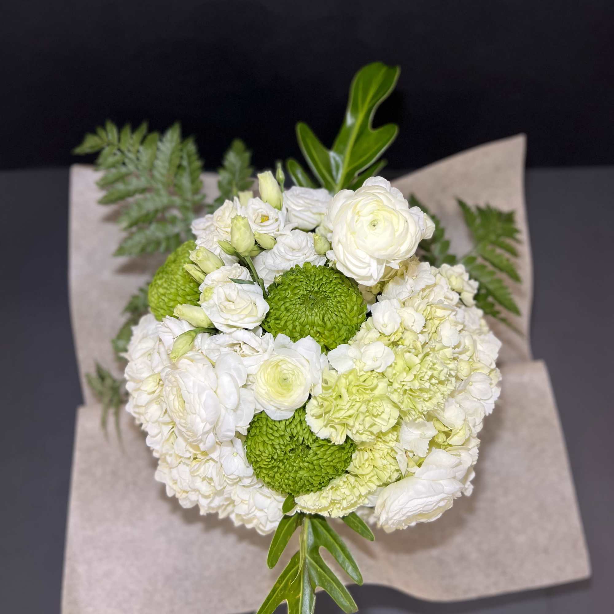 A fancy Hybrid Bridal Bouquet made to fit for a daily bouquet