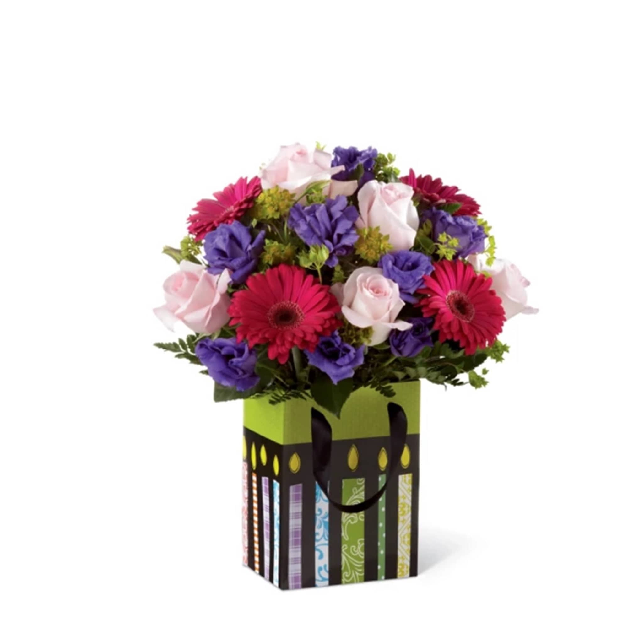 The Perfect Birthday Gift Arrangement flourishes with buoyant beauty, bringing cheer and