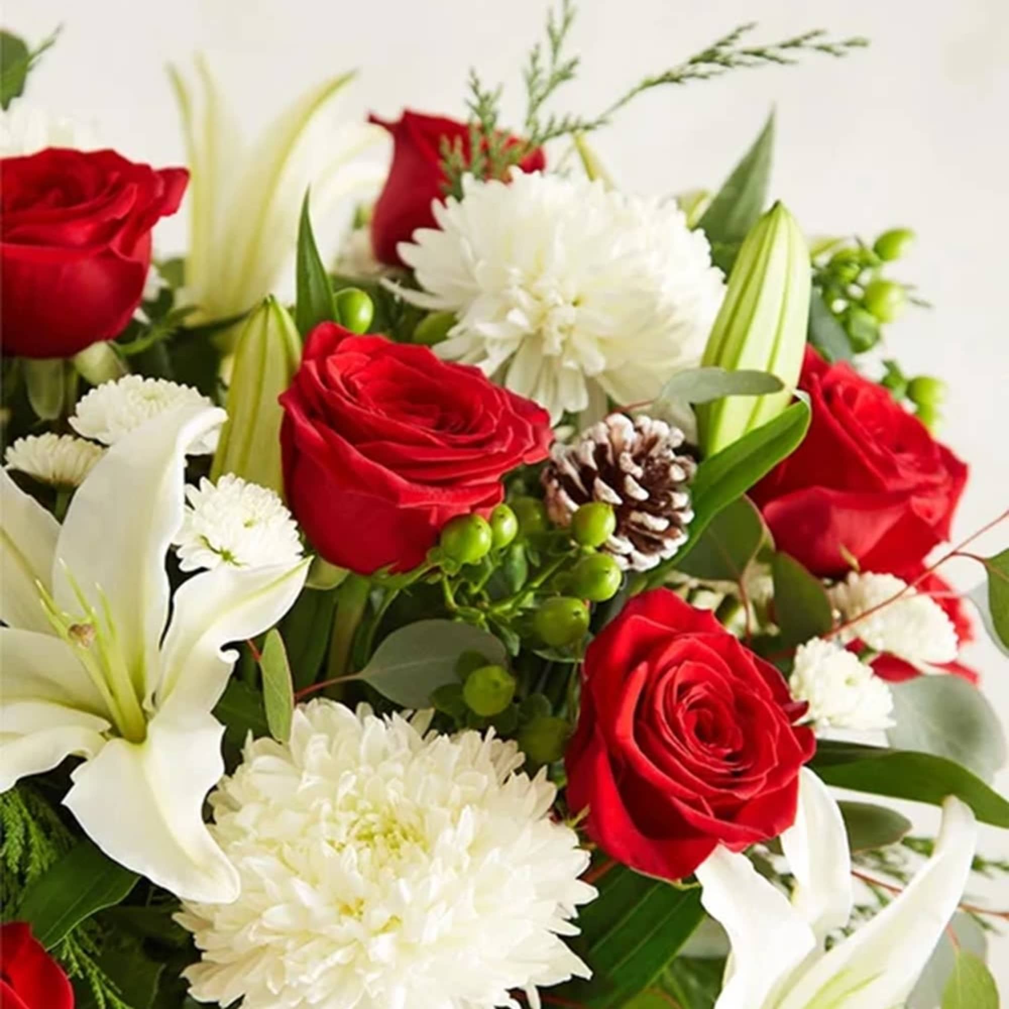 The signature colors of Christmas are on display in our grand holiday