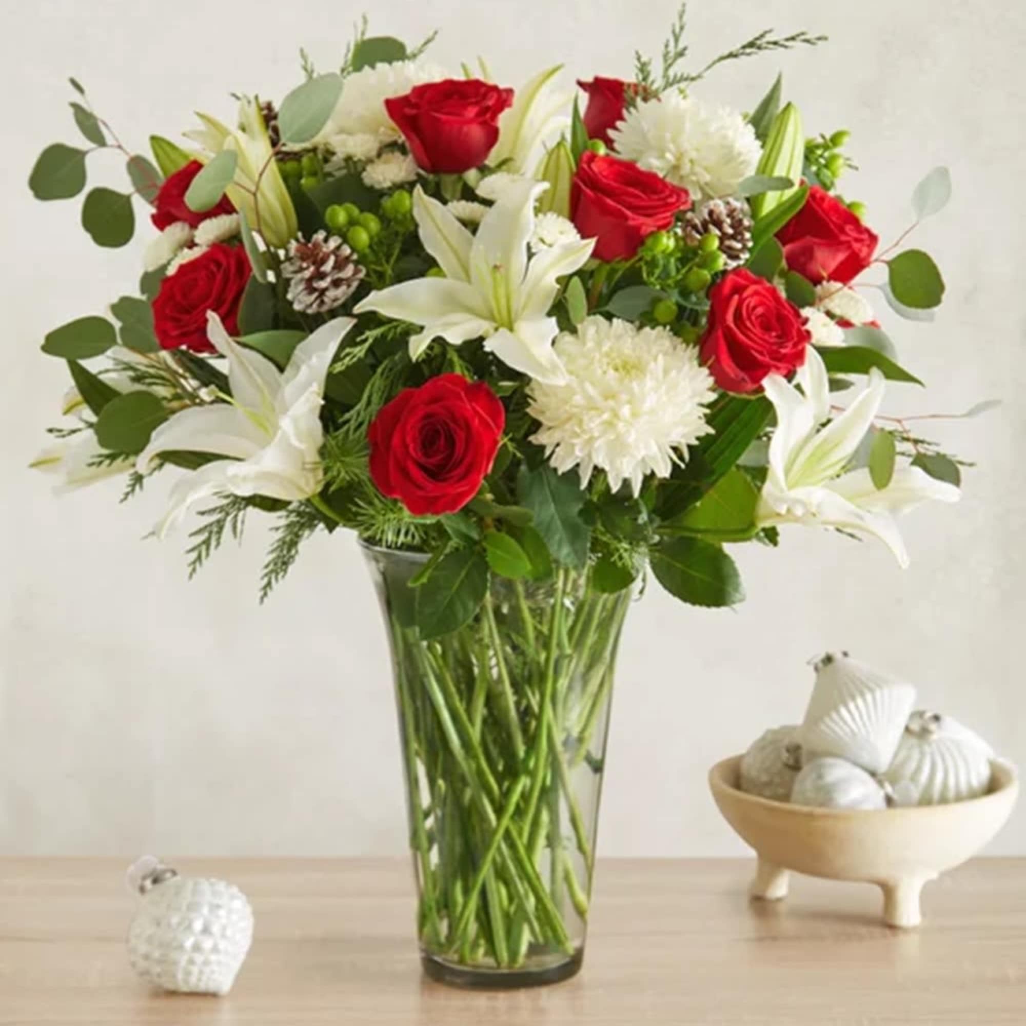 The signature colors of Christmas are on display in our grand holiday